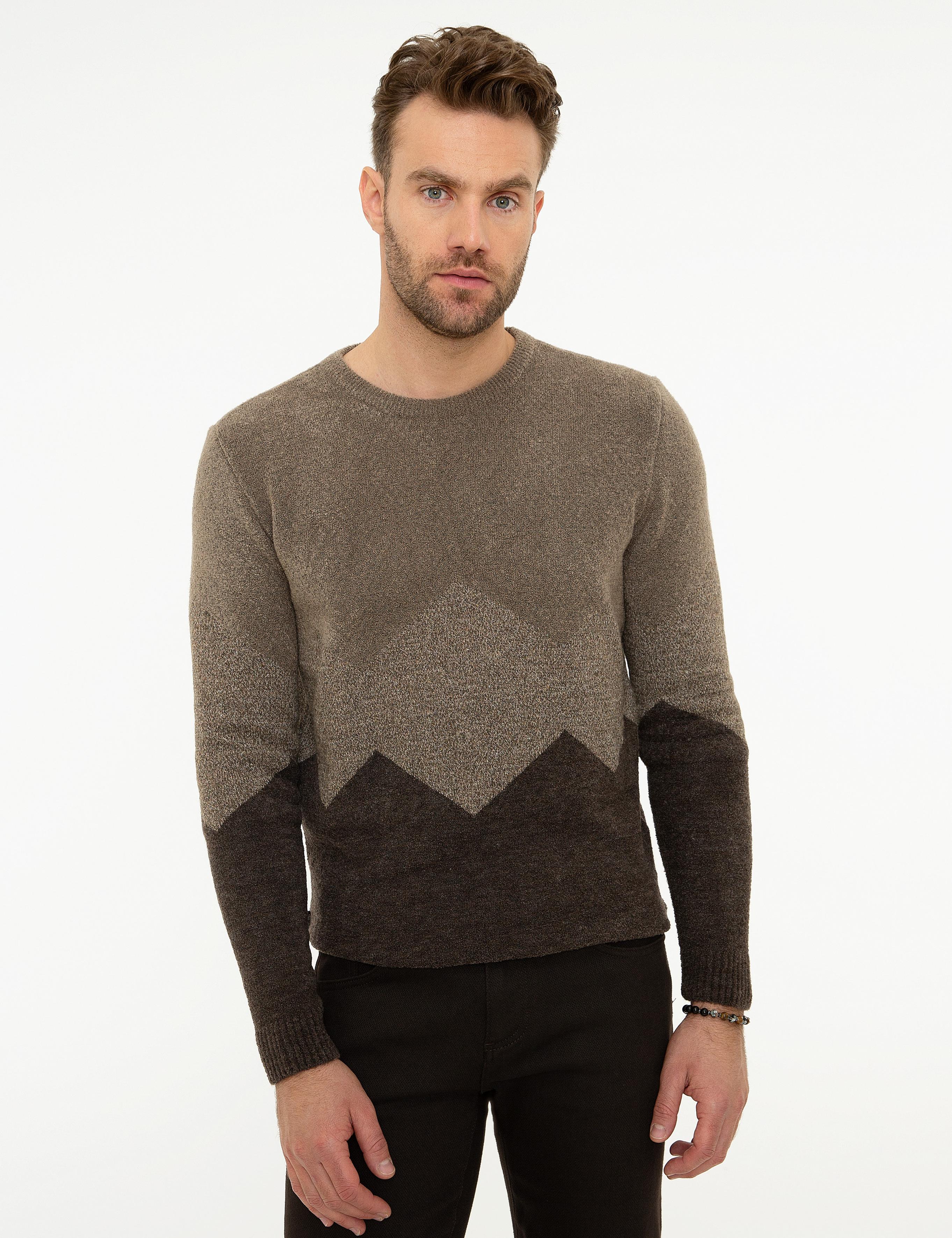 Vizon Slim Fit Bisiklet Yaka Triko Kazak