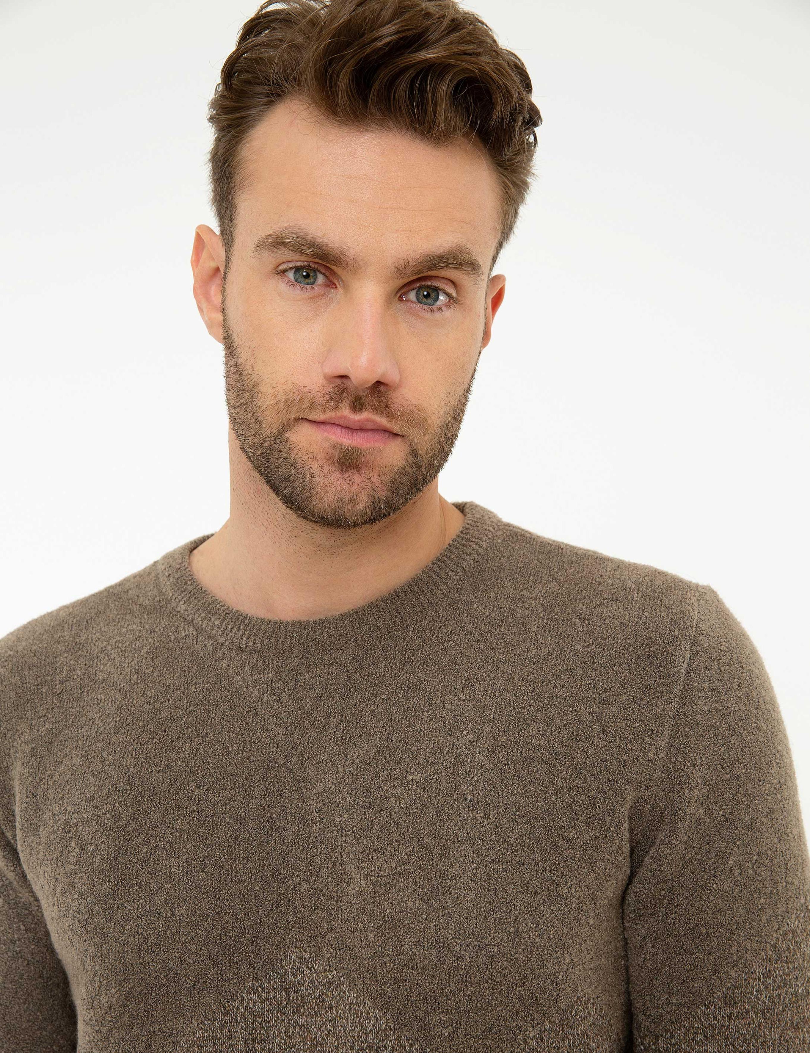 Vizon Slim Fit Bisiklet Yaka Triko Kazak