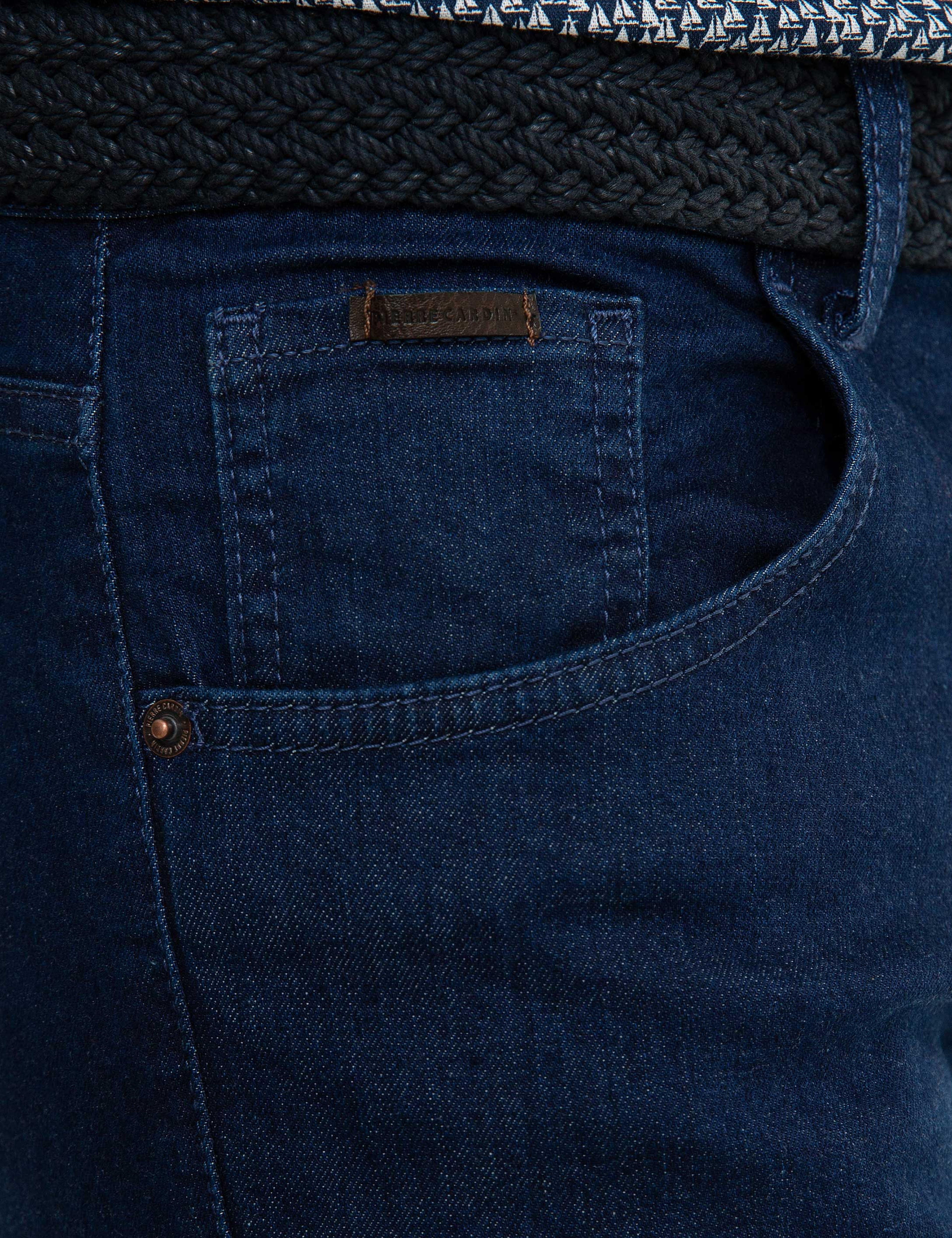 Lacivert Slim Fit Denim Pantolon - Image 4