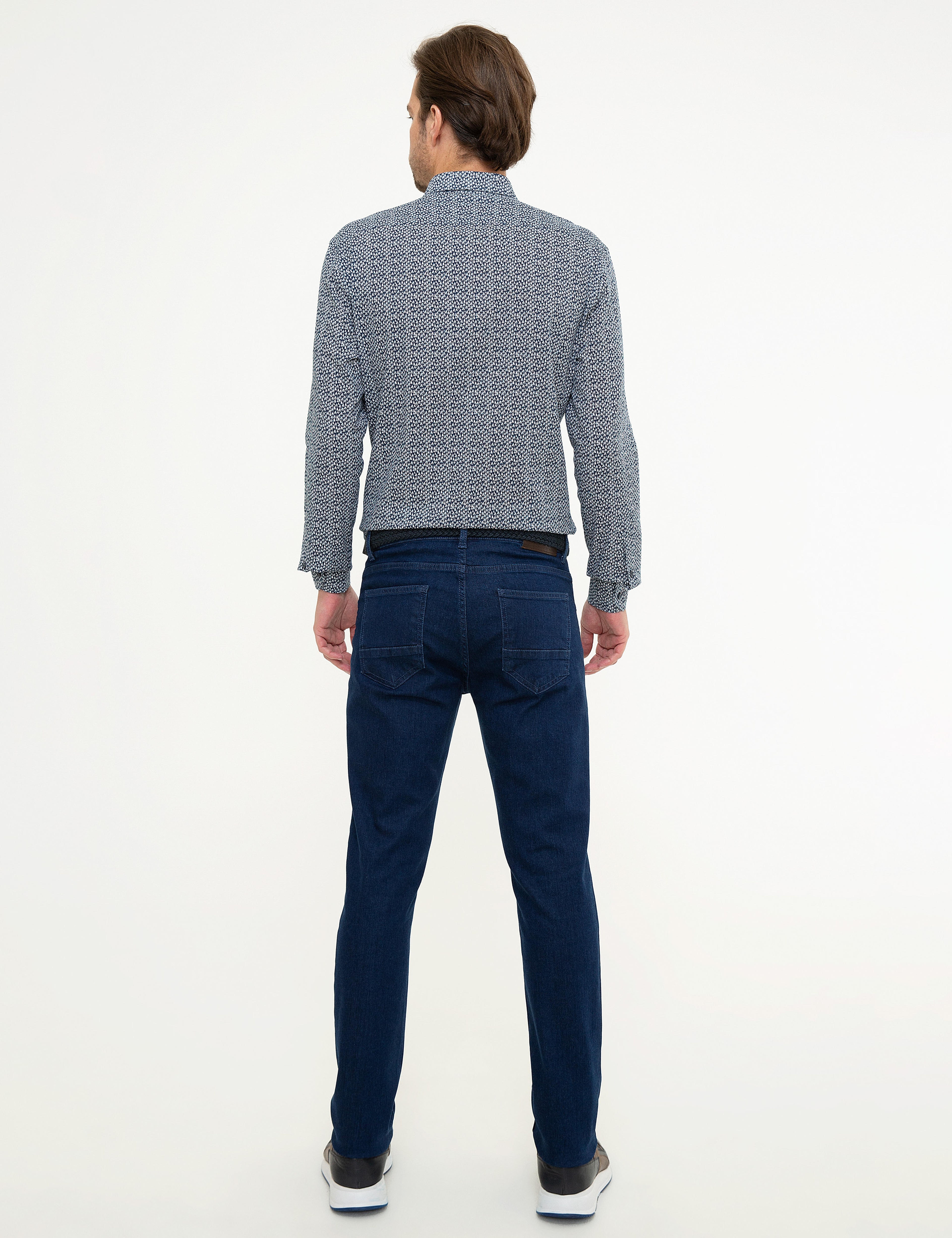 Lacivert Slim Fit Denim Pantolon - Image 3