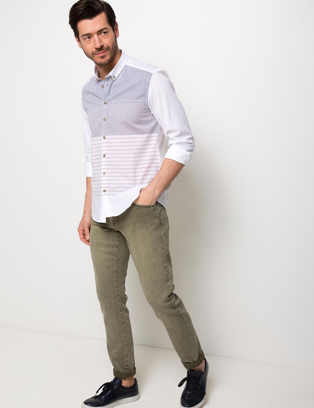 Slim Turuncu Gömlek - 50187568014