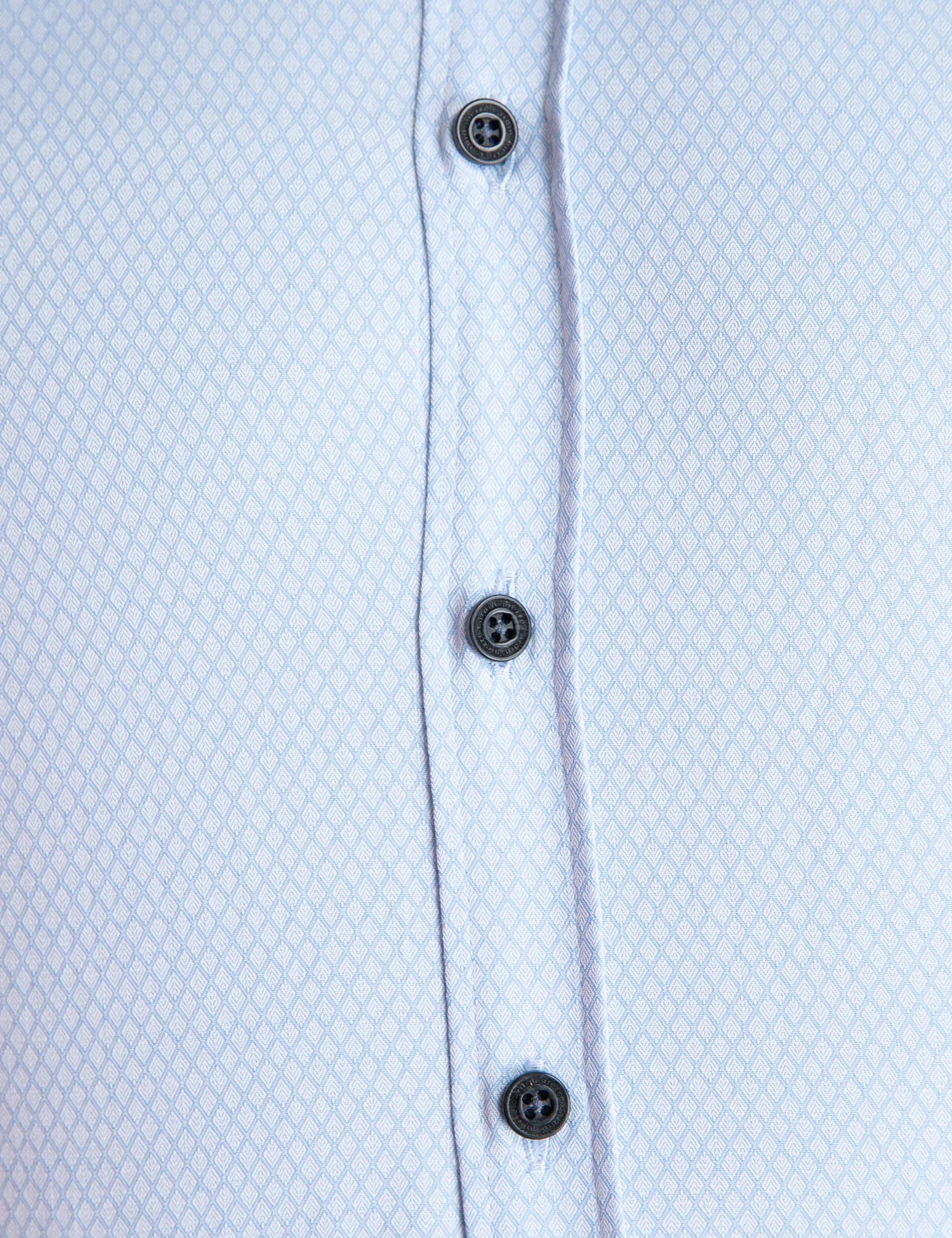 Mavi Slim Fit Uzun Kollu Gömlek - Image 4
