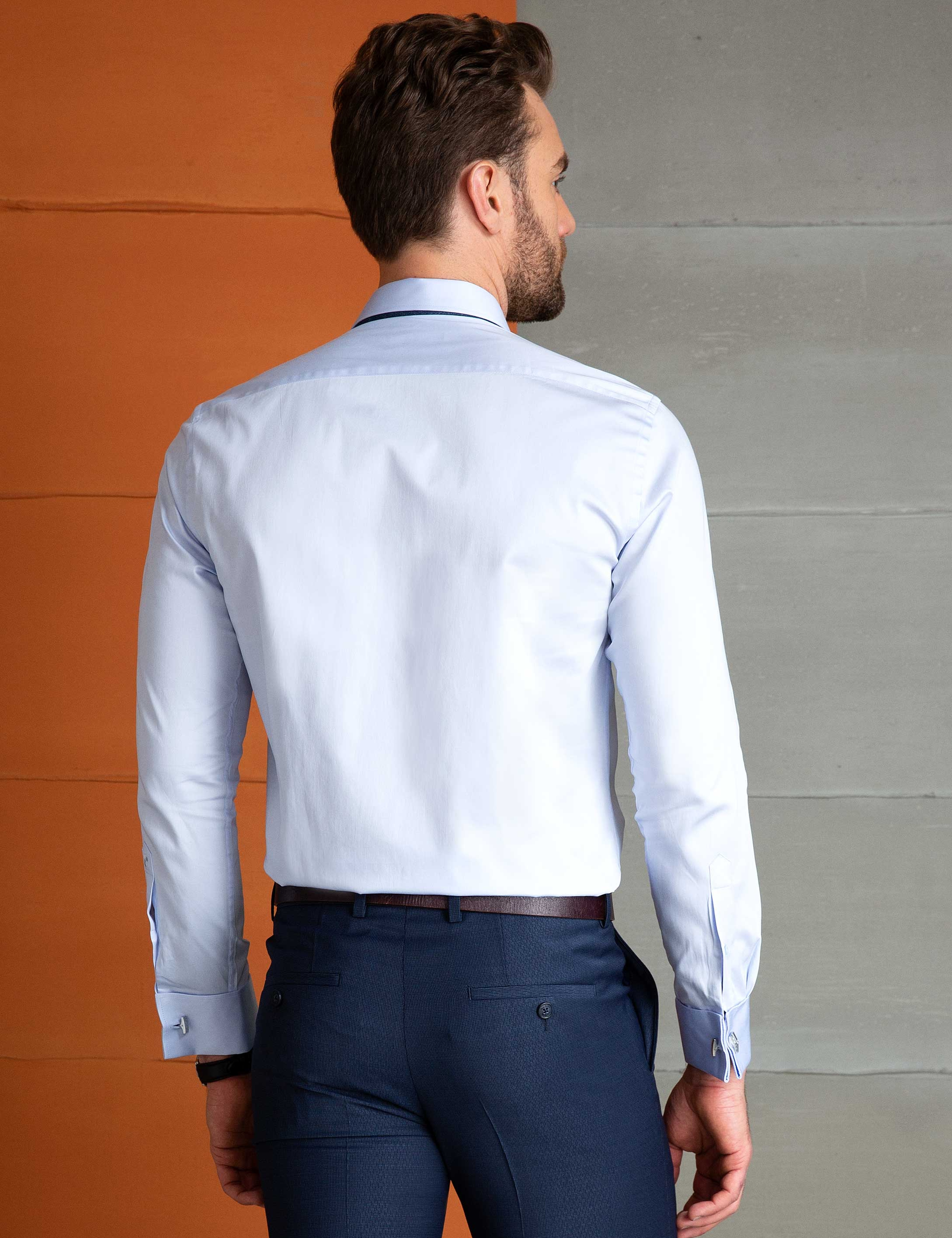 Açık Mavi Slim Fit Basic Gömlek