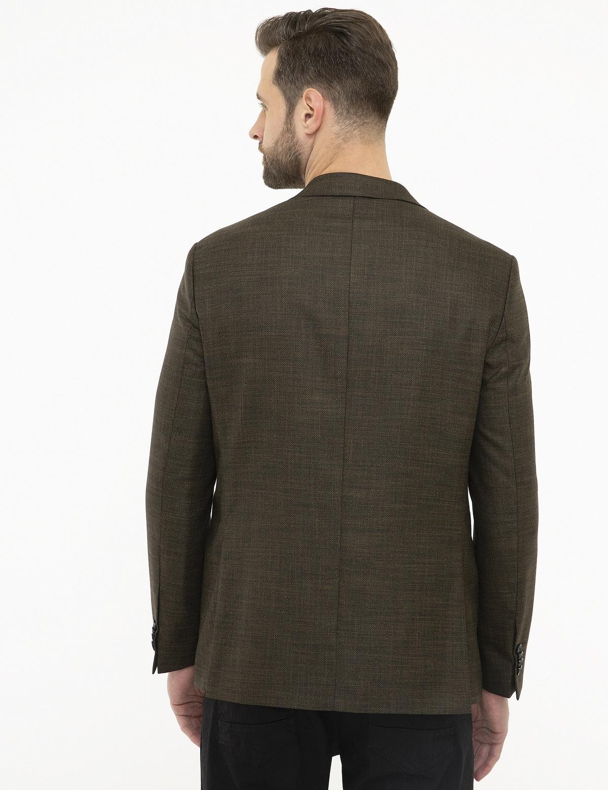 Kahverengi Slim Fit Ceket - 50225948044