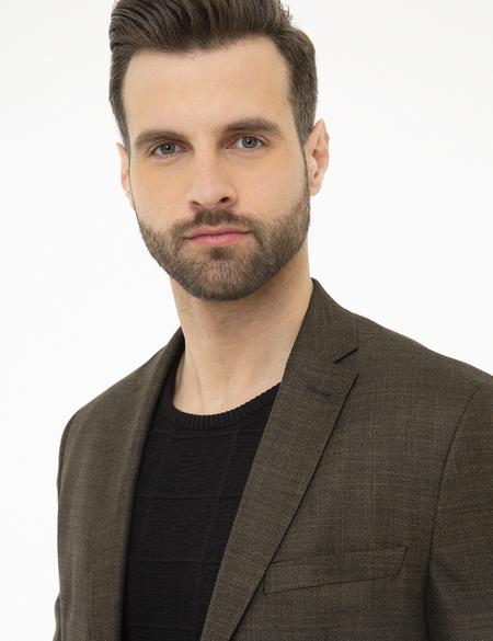 Kahverengi Slim Fit Ceket - 50225948044