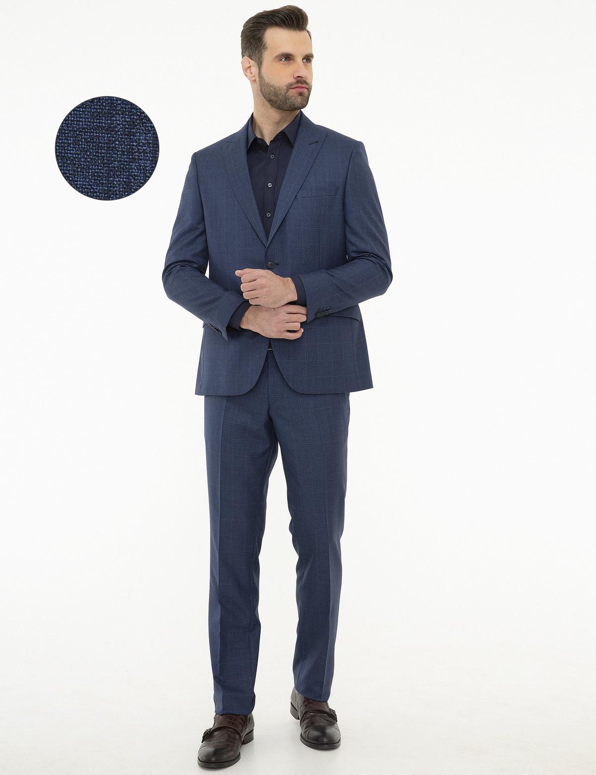 Açık Lacivert Slim Fit Takım Elbise