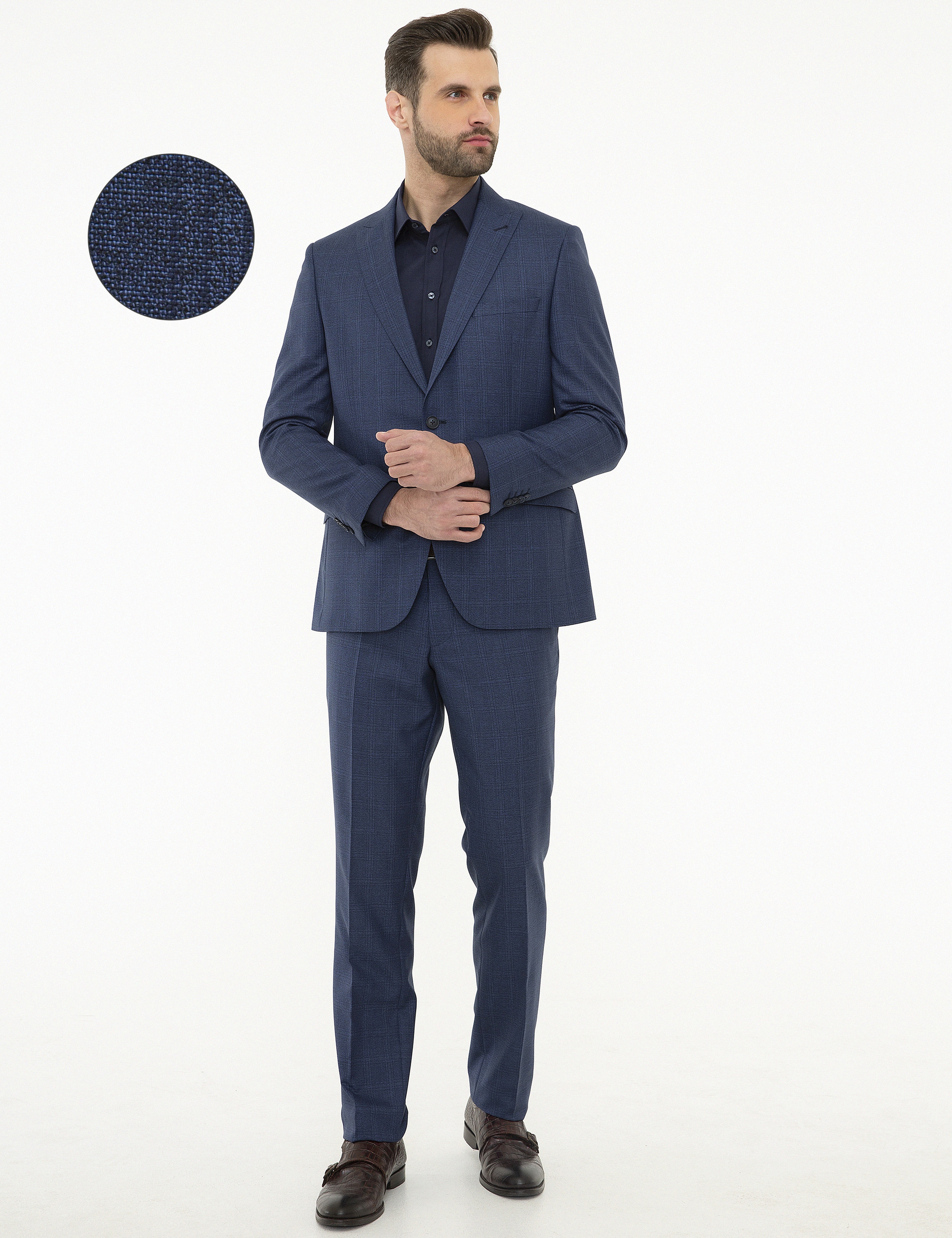 Açık Lacivert Slim Fit Takım Elbise