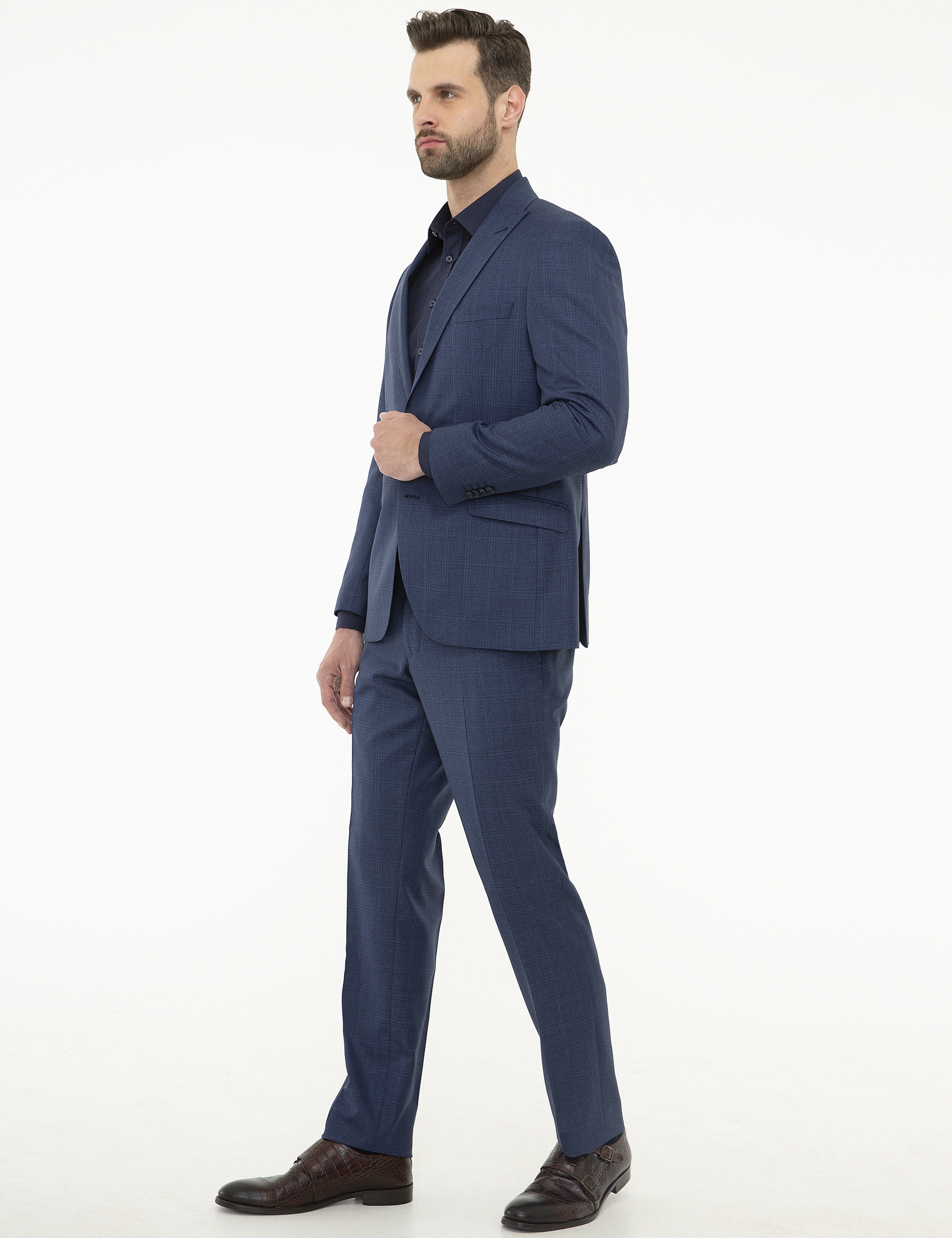 Açık Lacivert Slim Fit Takım Elbise - Image 3