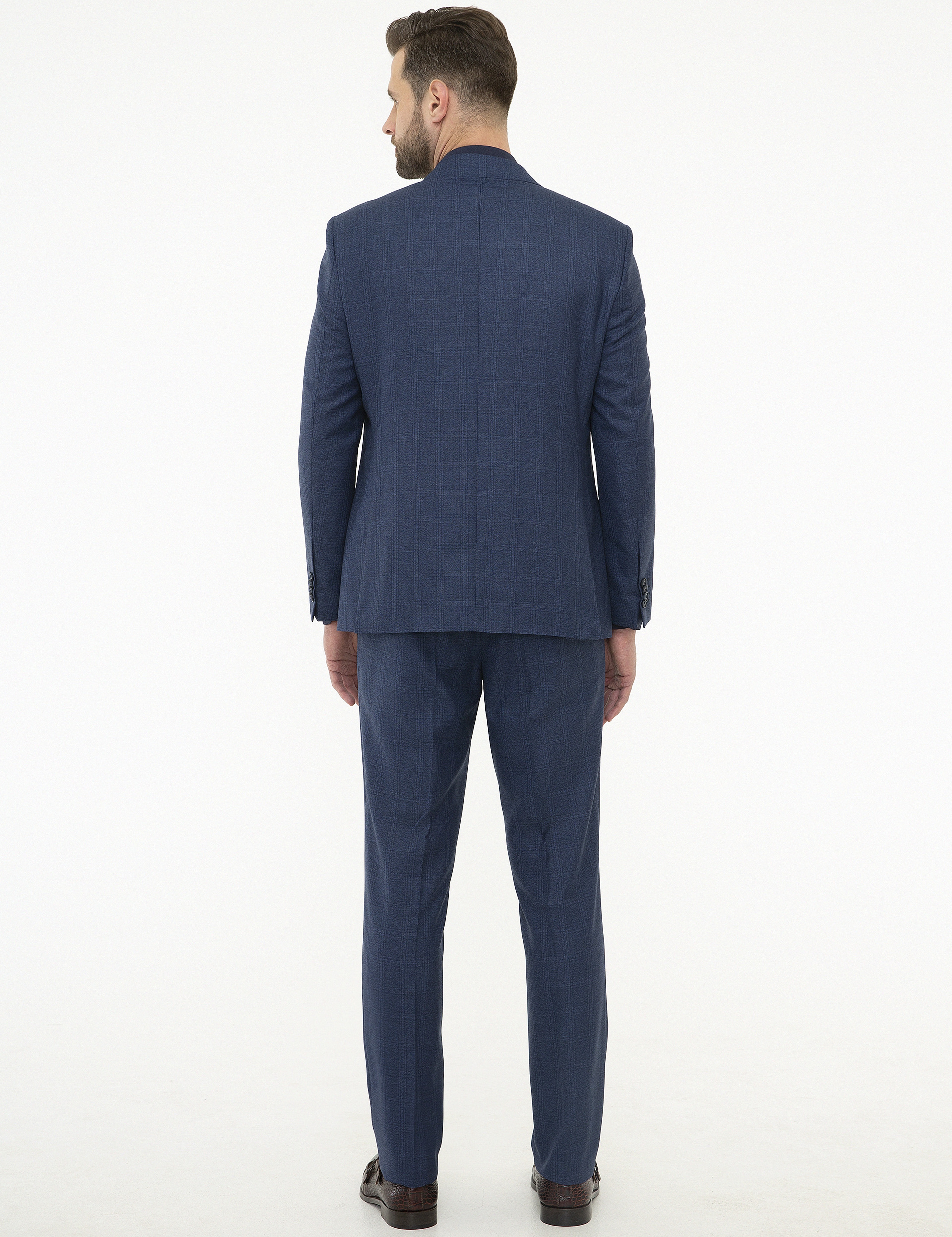Açık Lacivert Slim Fit Takım Elbise - Image 4