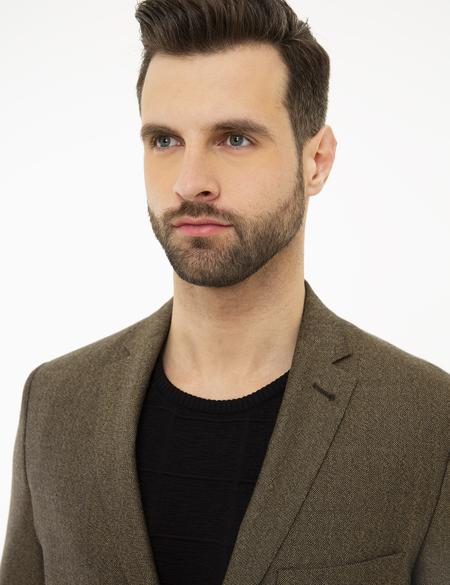 Açık Kahverengi Slim Fit Ceket - 50225955005