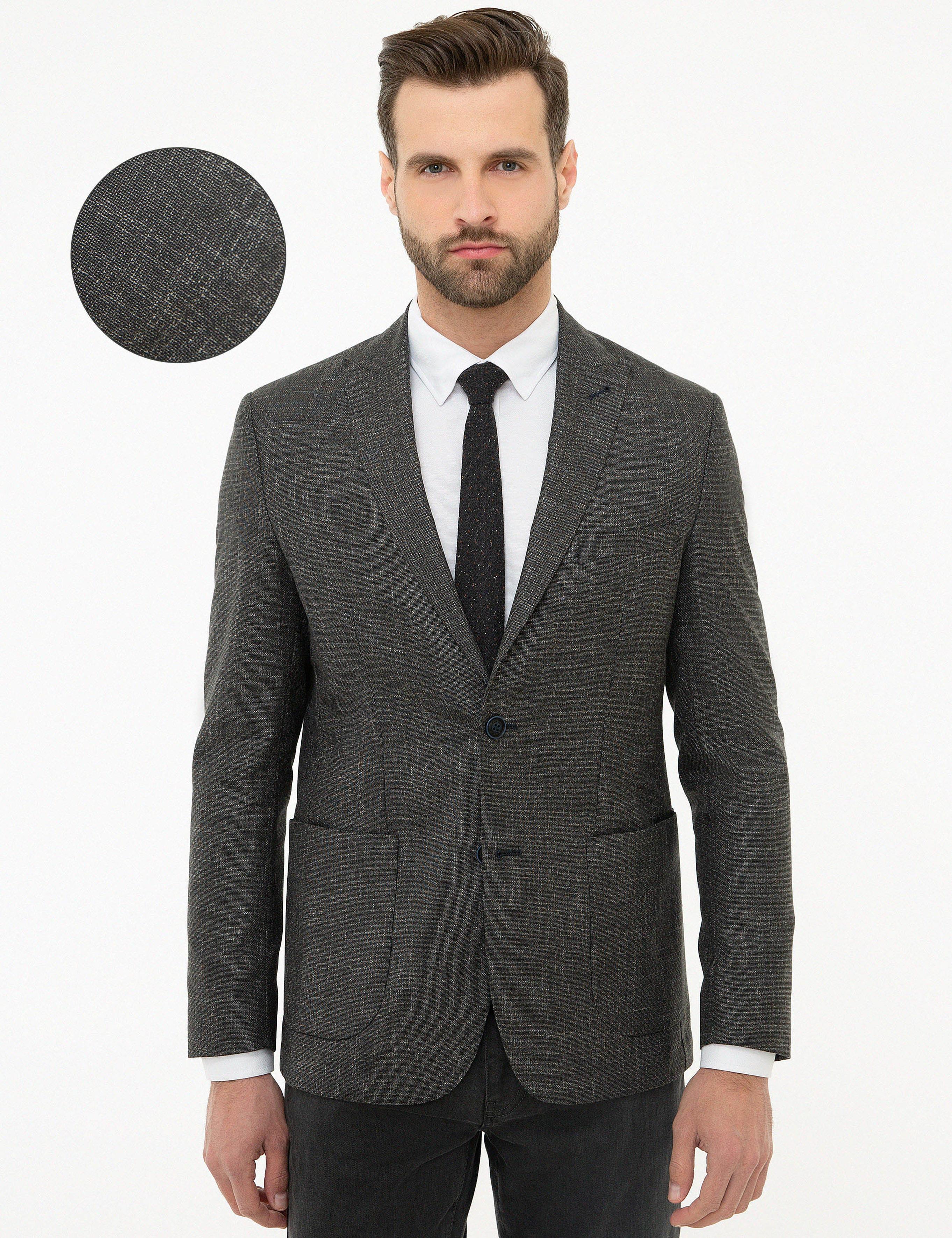 Füme Slim Fit Ceket