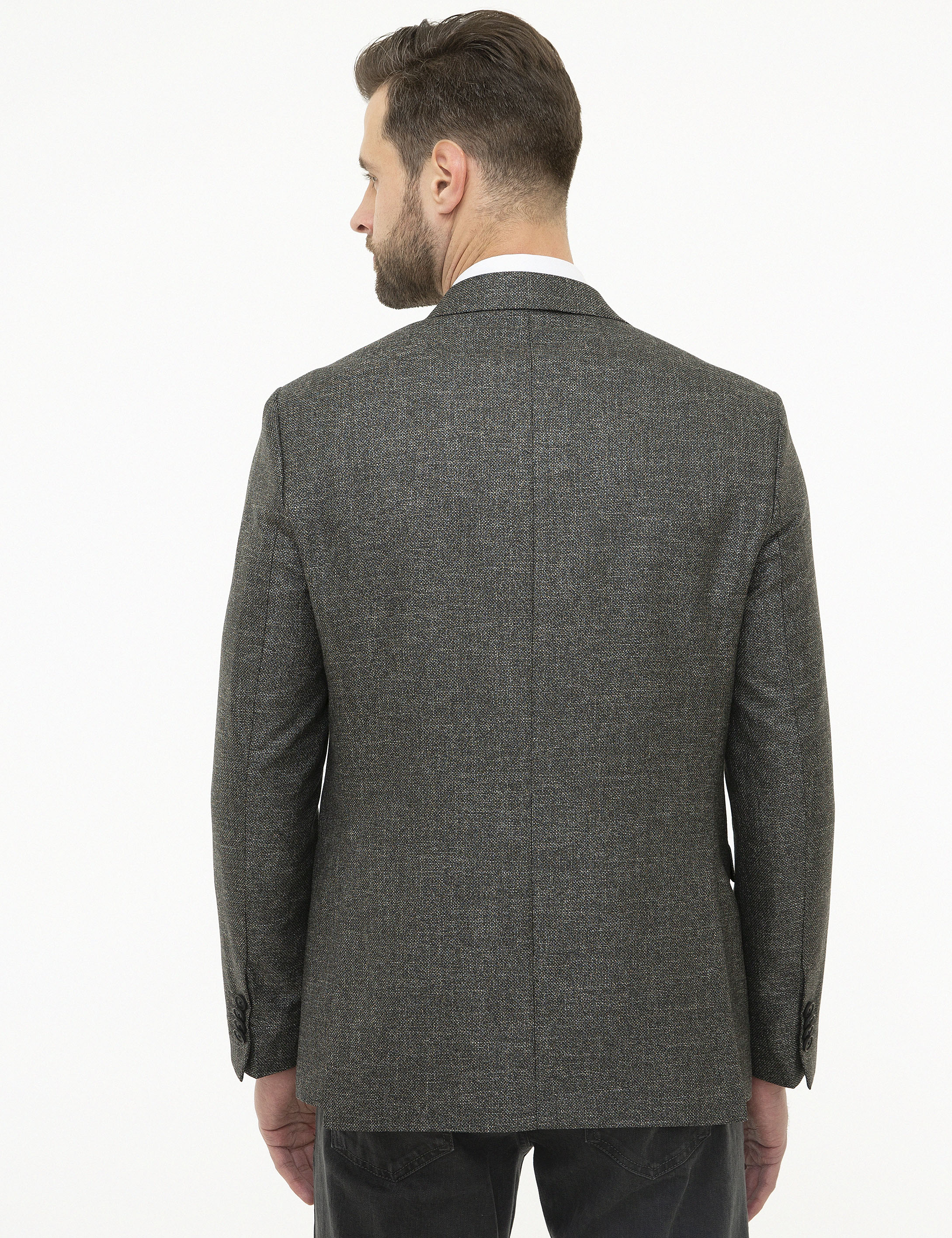 Antrasit Slim Fit Ceket - Image 4