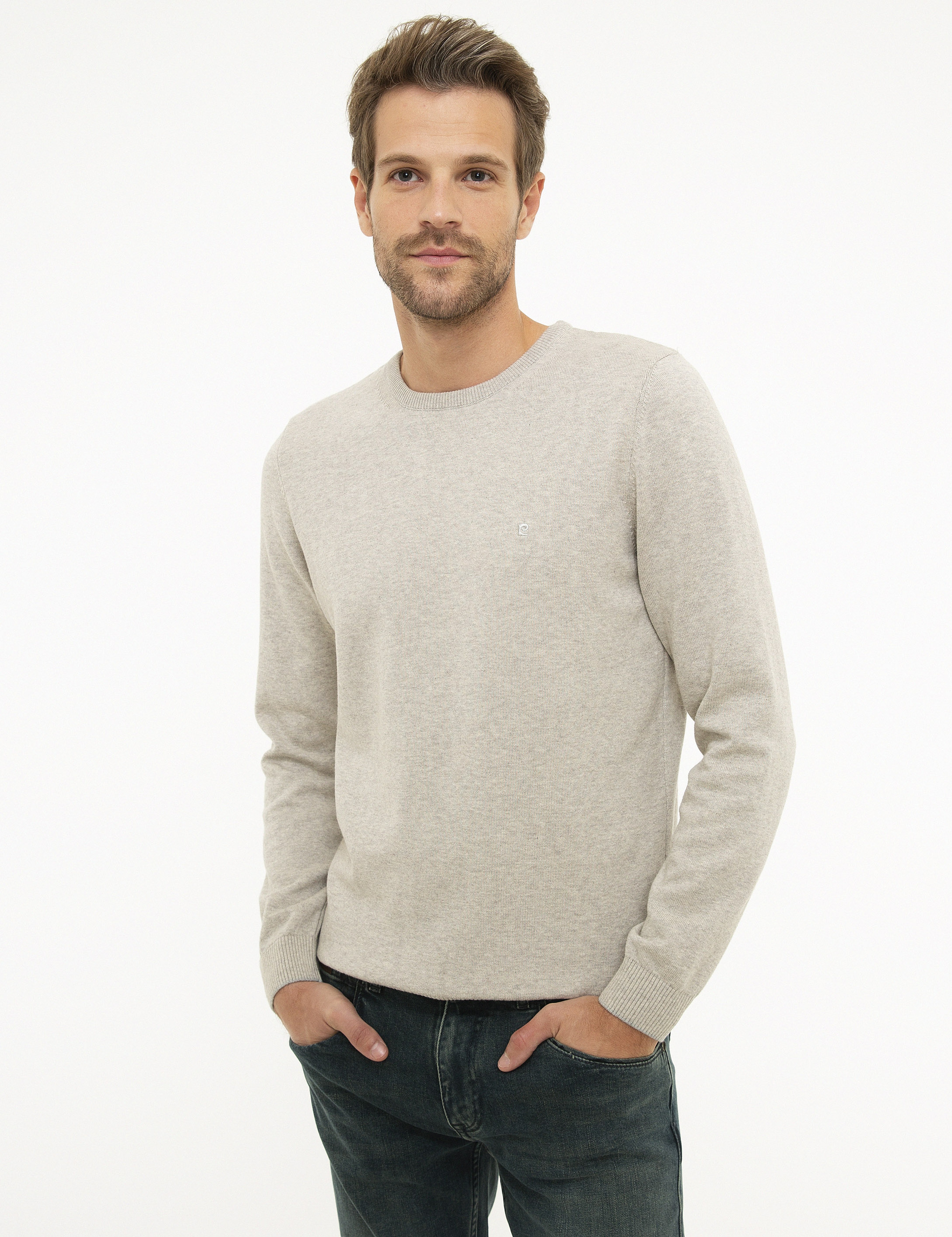 Kum Melanj Slim Fit Basic Kazak - Image 3
