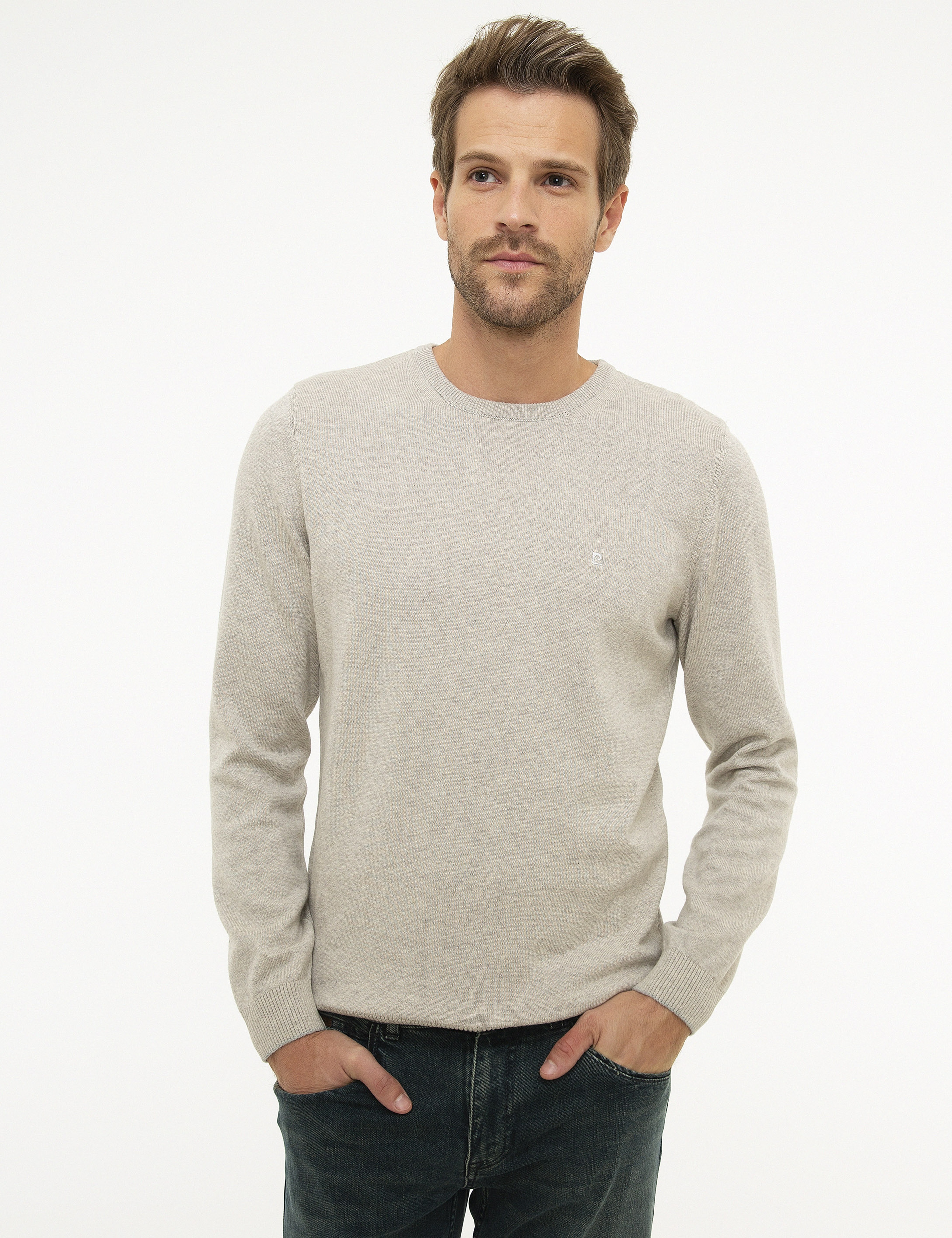 Kum Melanj Slim Fit Basic Kazak - Image 1