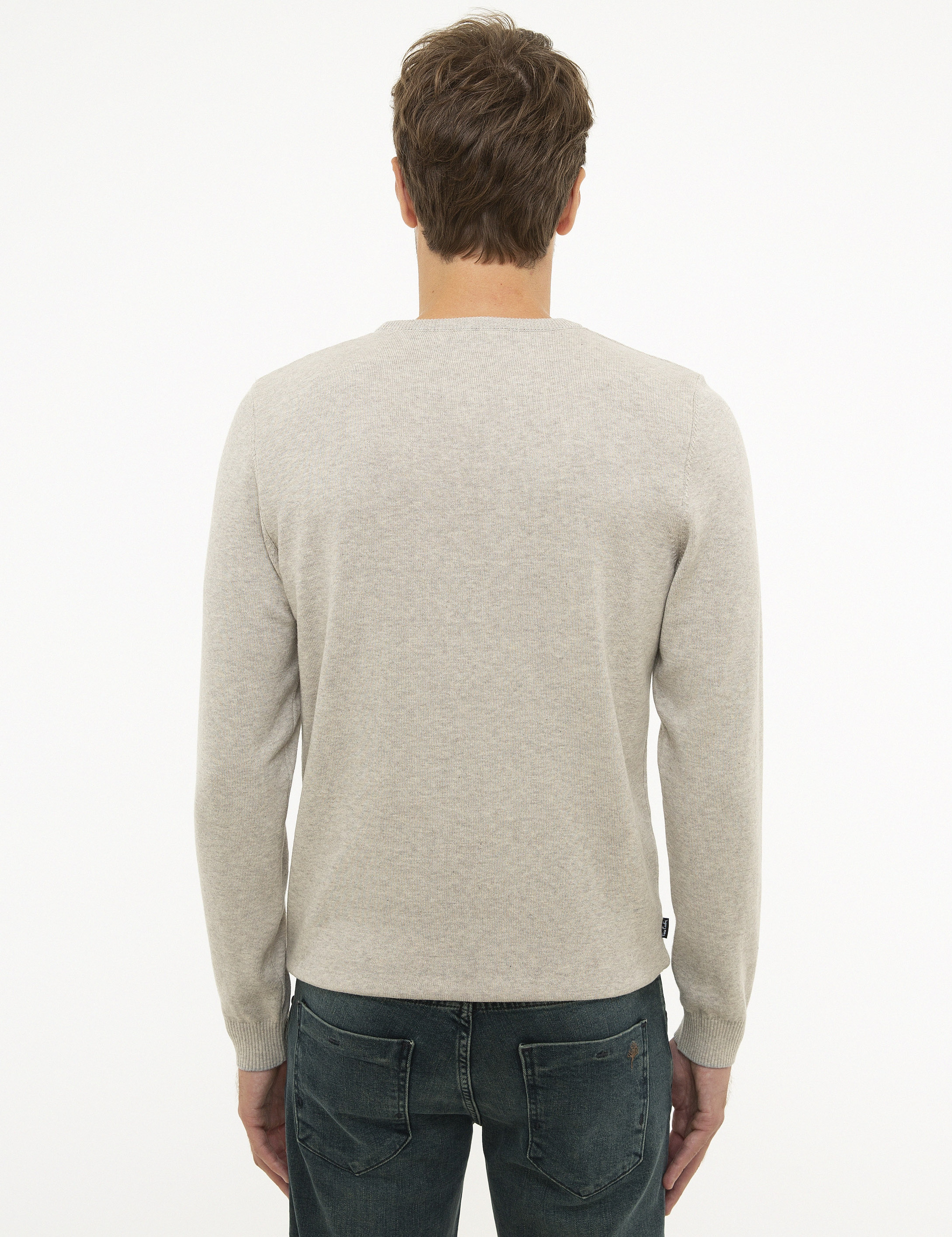 Kum Melanj Slim Fit Basic Kazak - Image 4