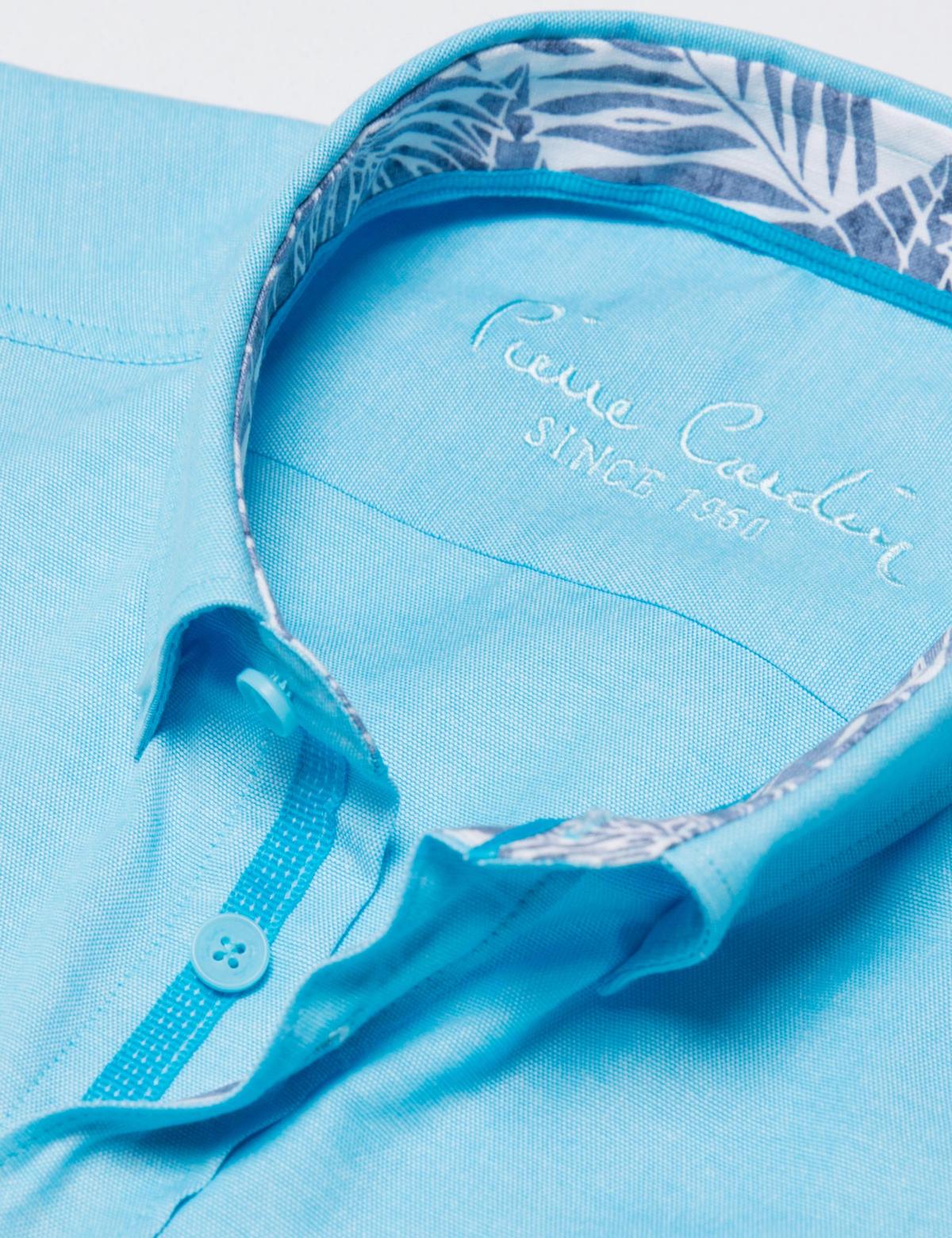 Turkuaz Mavi Slim Fit Gömlek - 50188500082