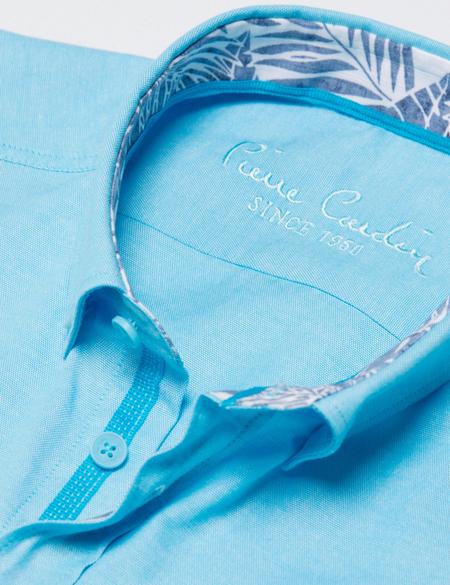 Turkuaz Mavi Slim Fit Gömlek - 50188500082