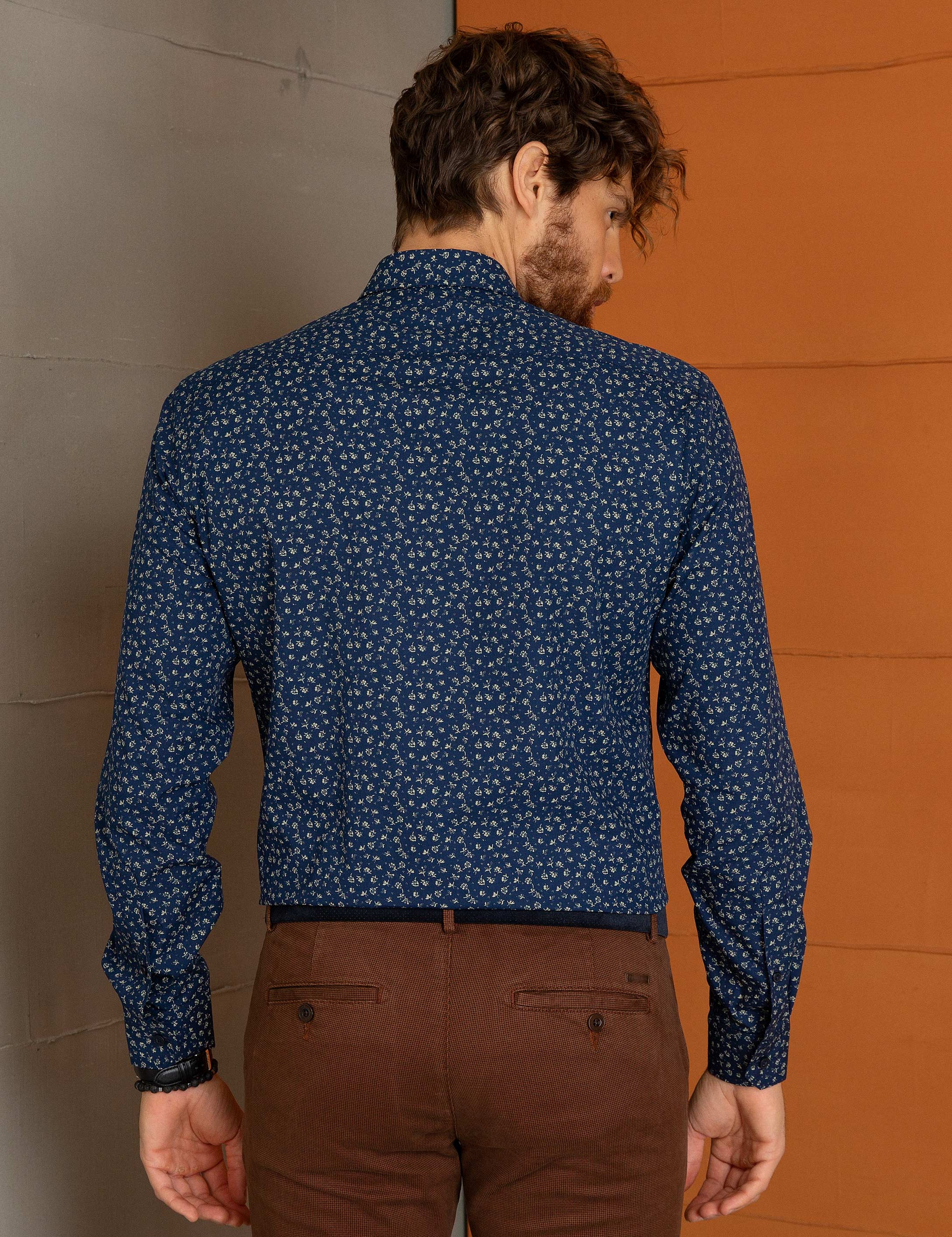 Antrasit Gri Slim Fit Gömlek - Image 3