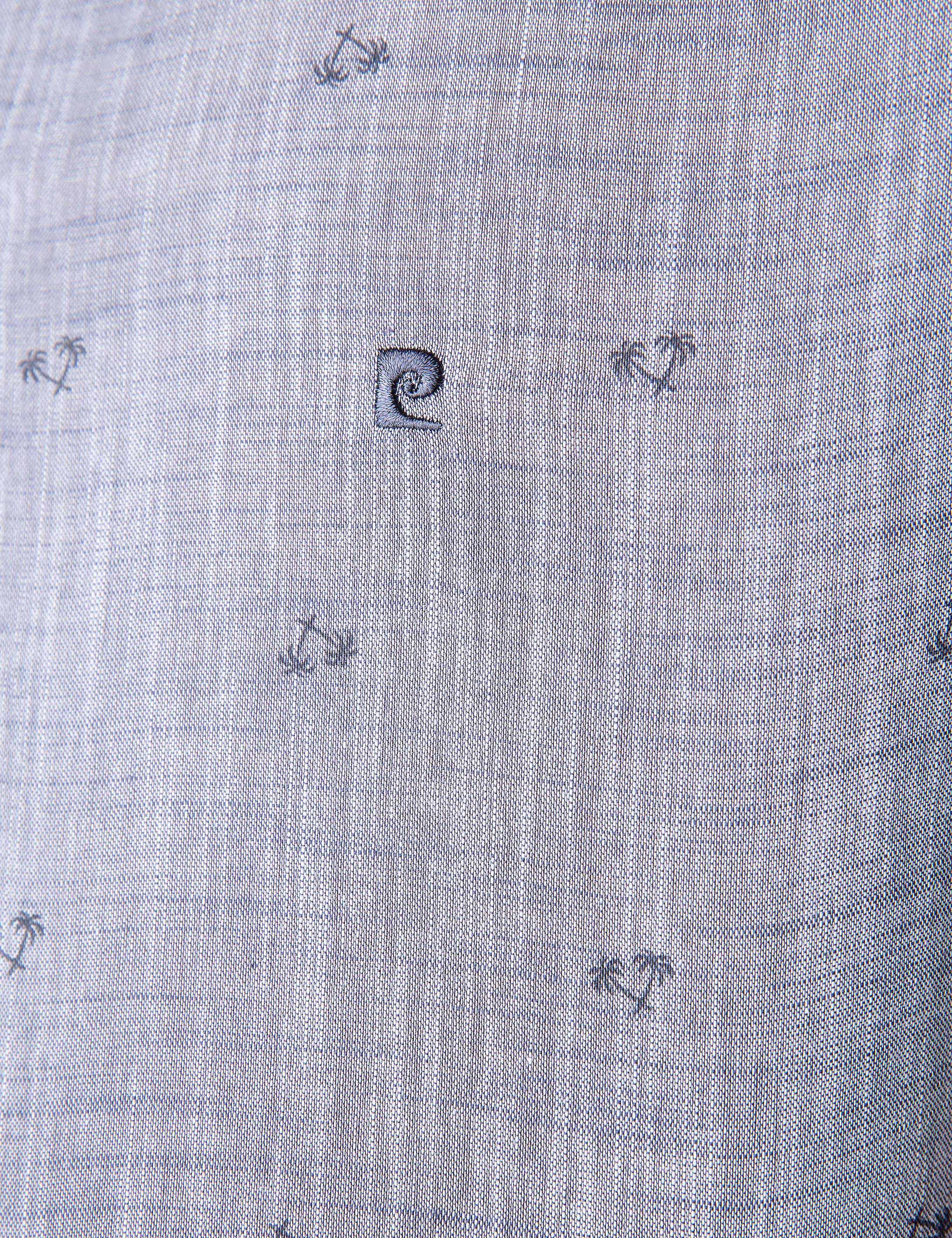 Lacivert Slim Fit Uzun Kollu Gömlek