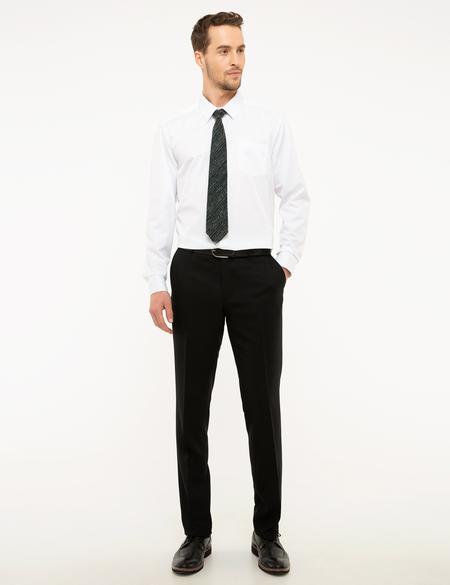 Beyaz Regular Fit Uzun Kollu Basic Gömlek - 50207536008