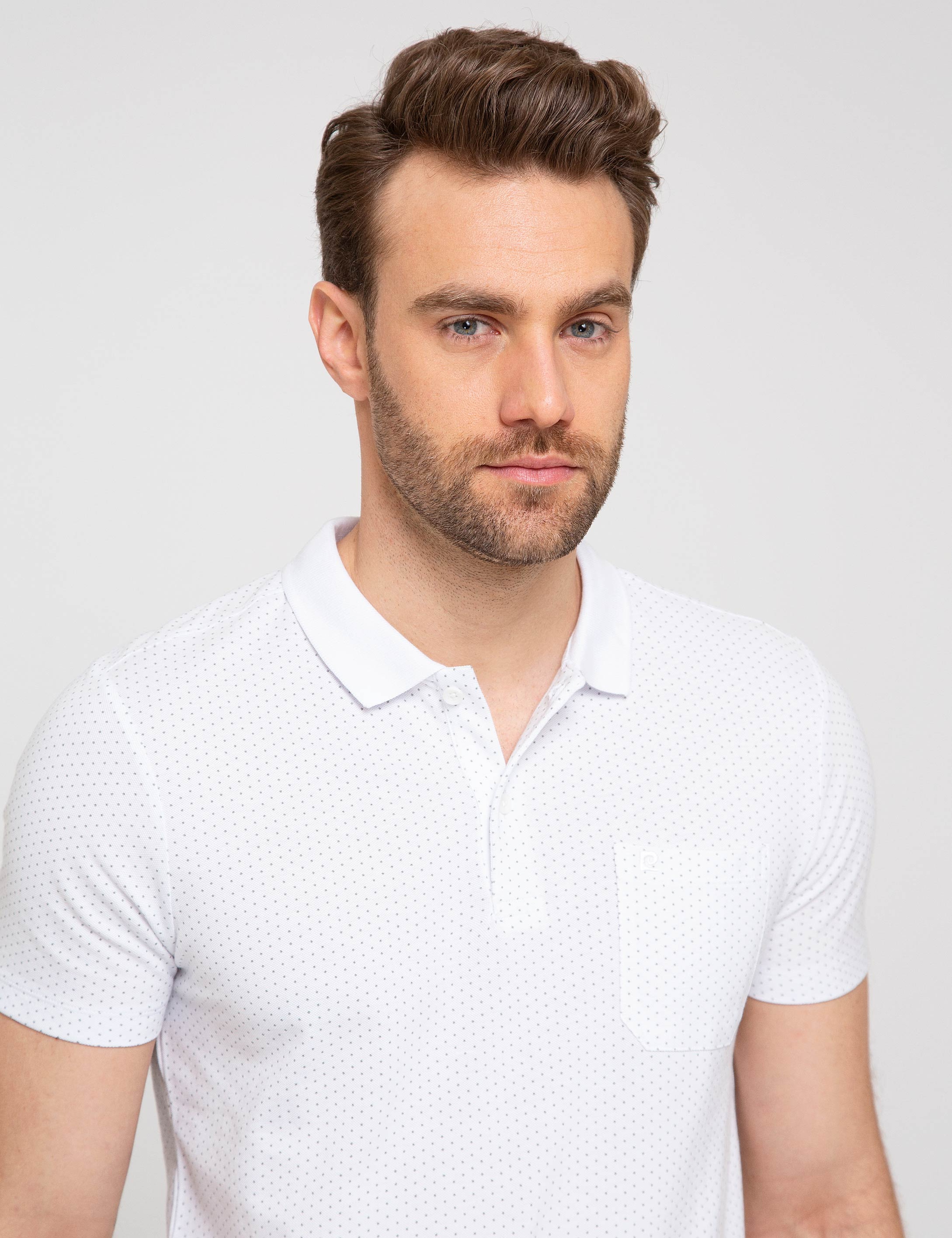Beyaz Slim Fit Tişört - Image 2