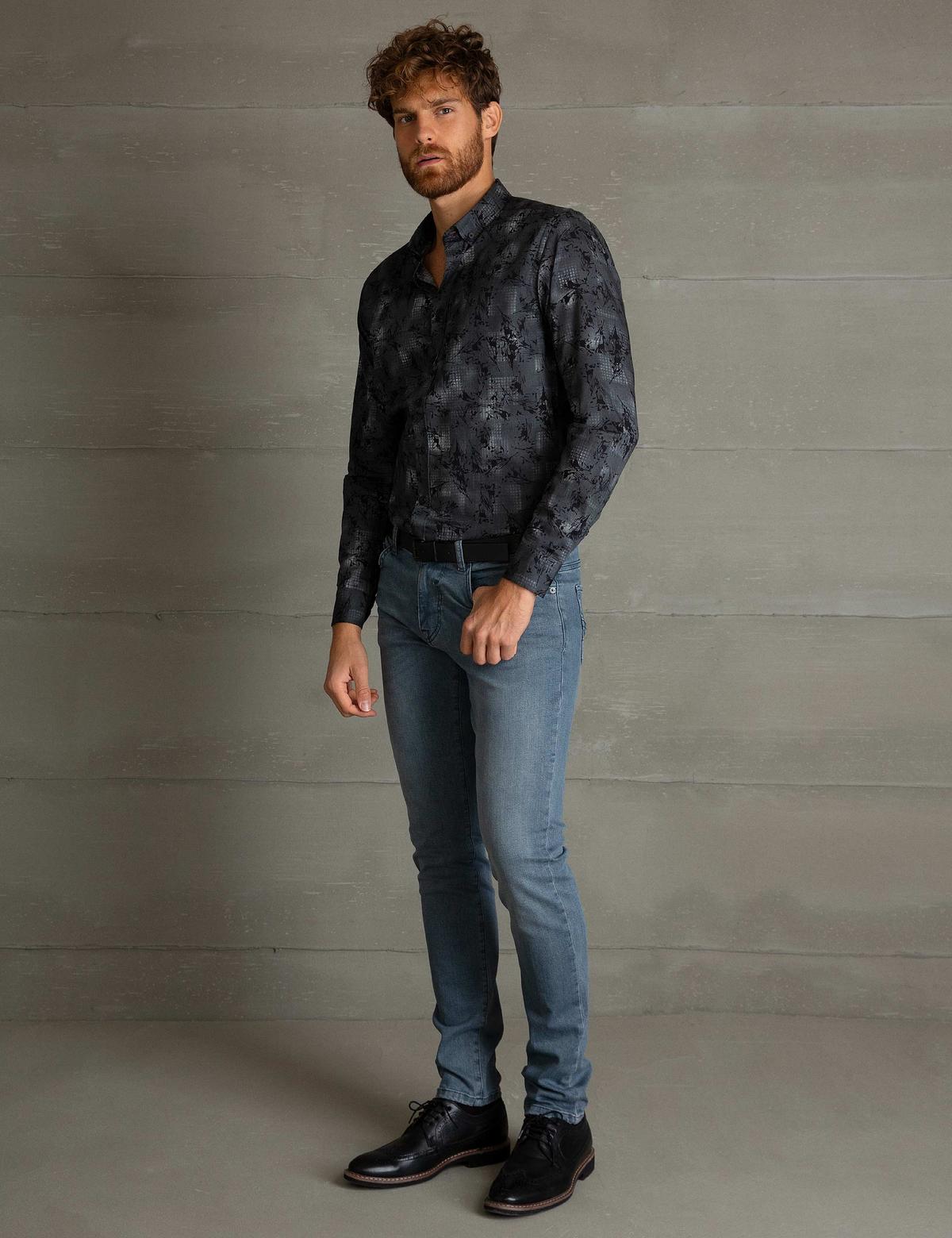 Gri Denim Pantolon - 50196027018