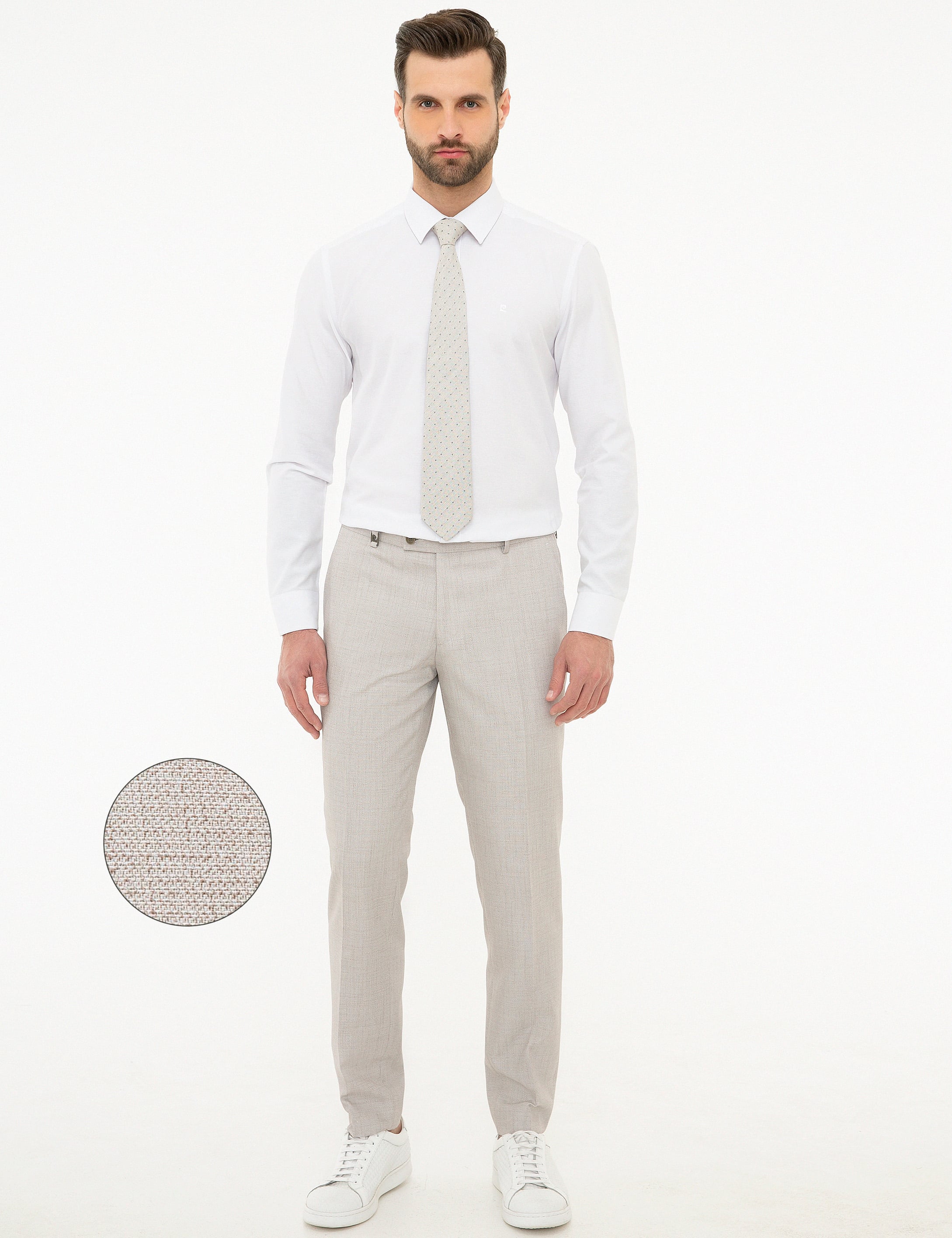 Gri Ekstra Slim Fit Pantolon