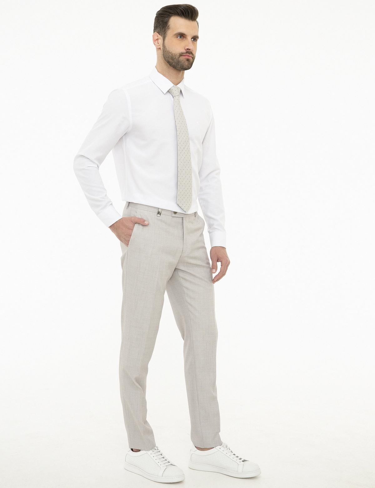 Gri Ekstra Slim Fit Pantolon - 50223145018