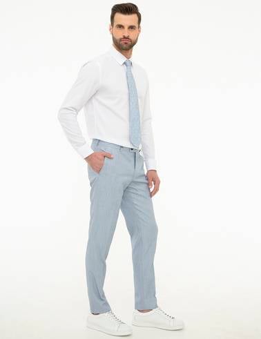 Açık Mavi Ex. Slim Fit Kumaş Pantolon