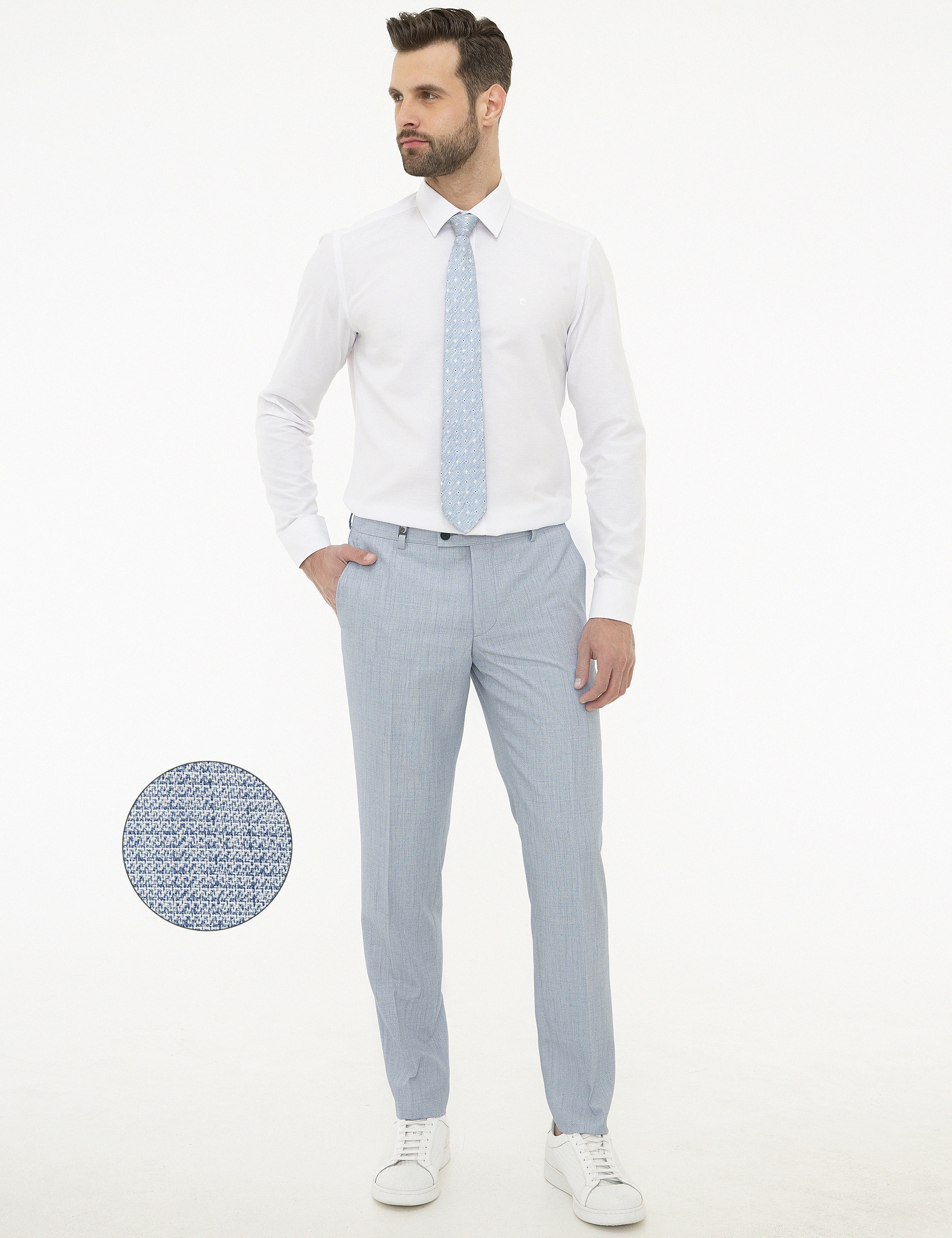 Açık Mavi Ex. Slim Fit Kumaş Pantolon - Image 1