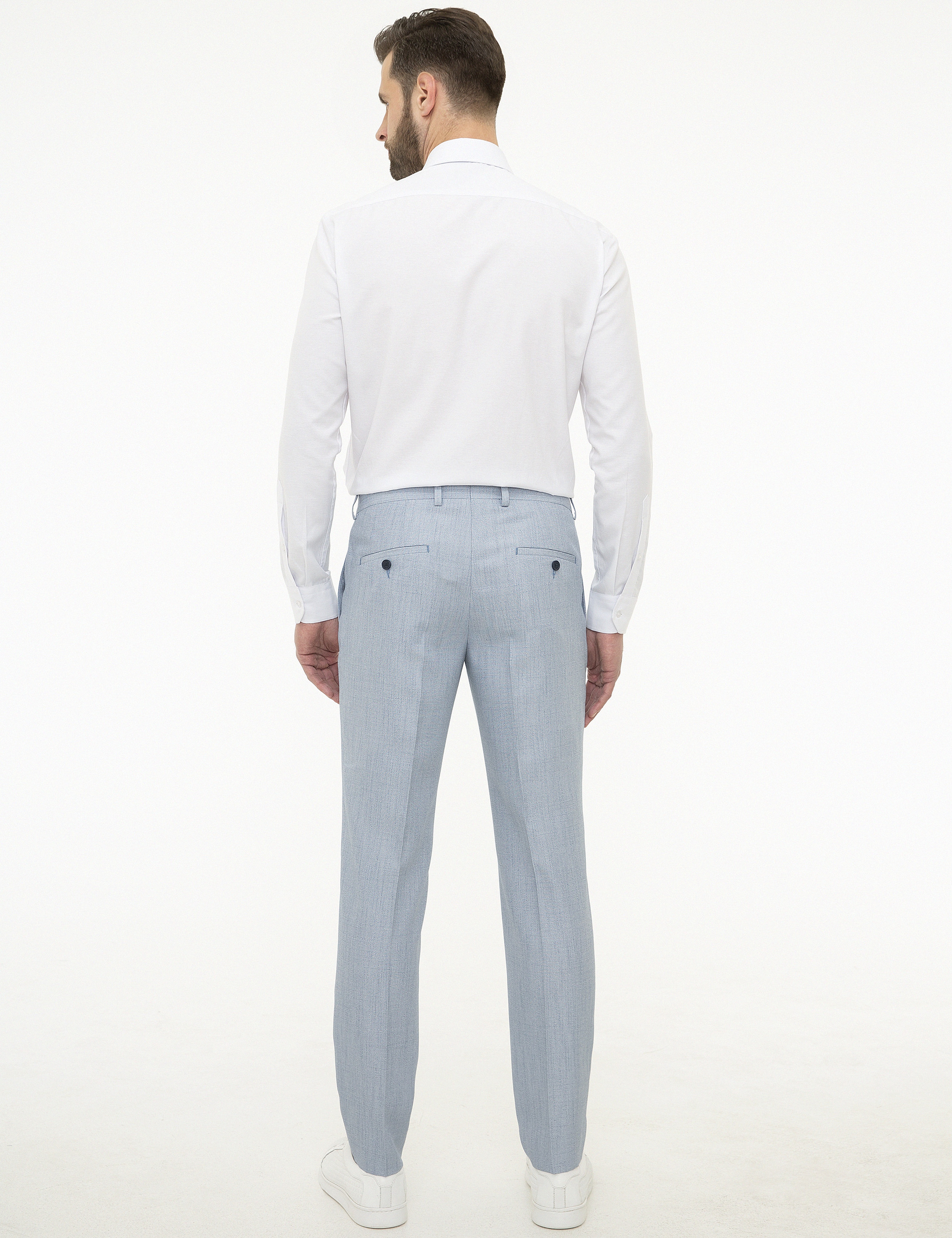 Açık Mavi Ex. Slim Fit Kumaş Pantolon
