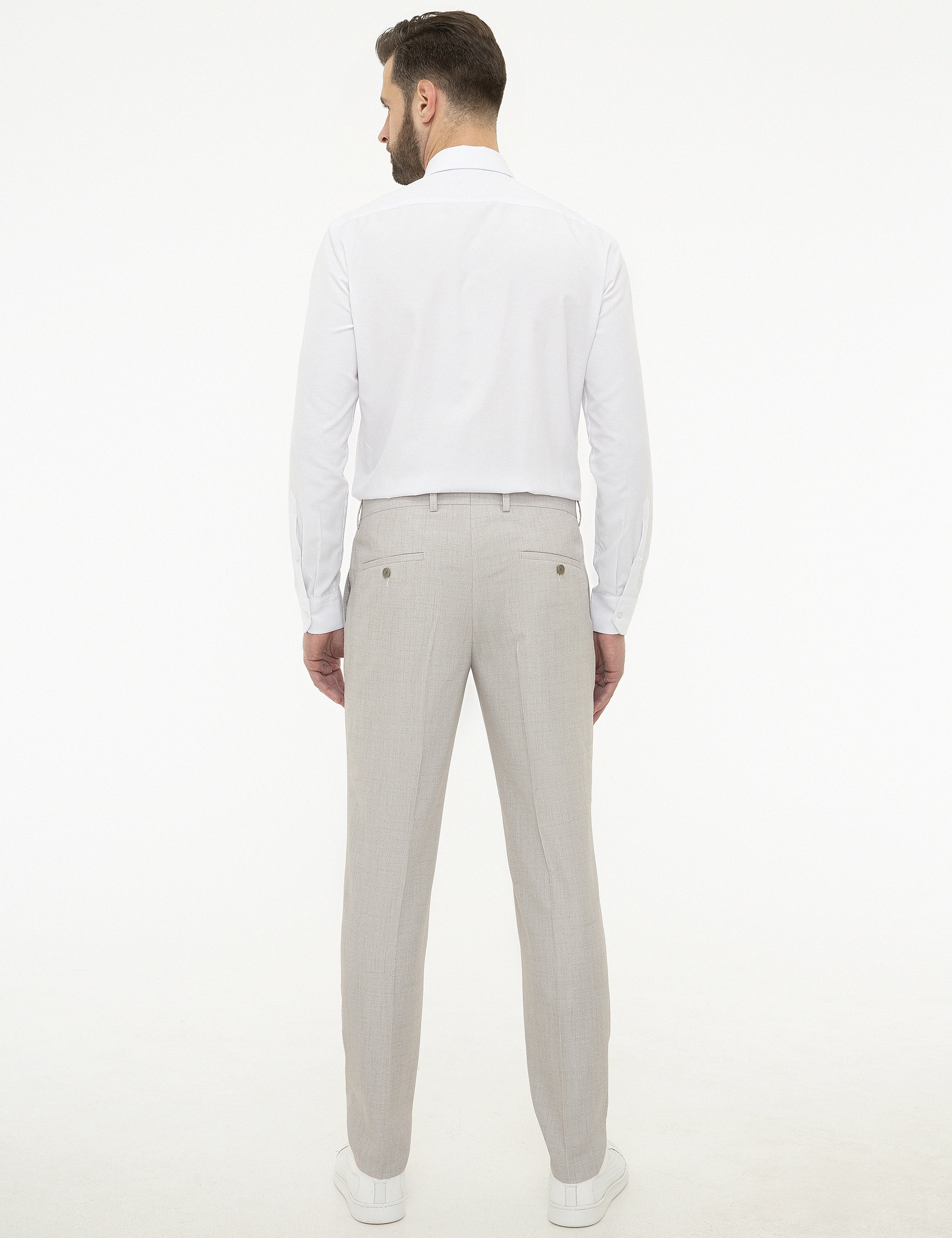 Gri Ekstra Slim Fit Pantolon - Image 3