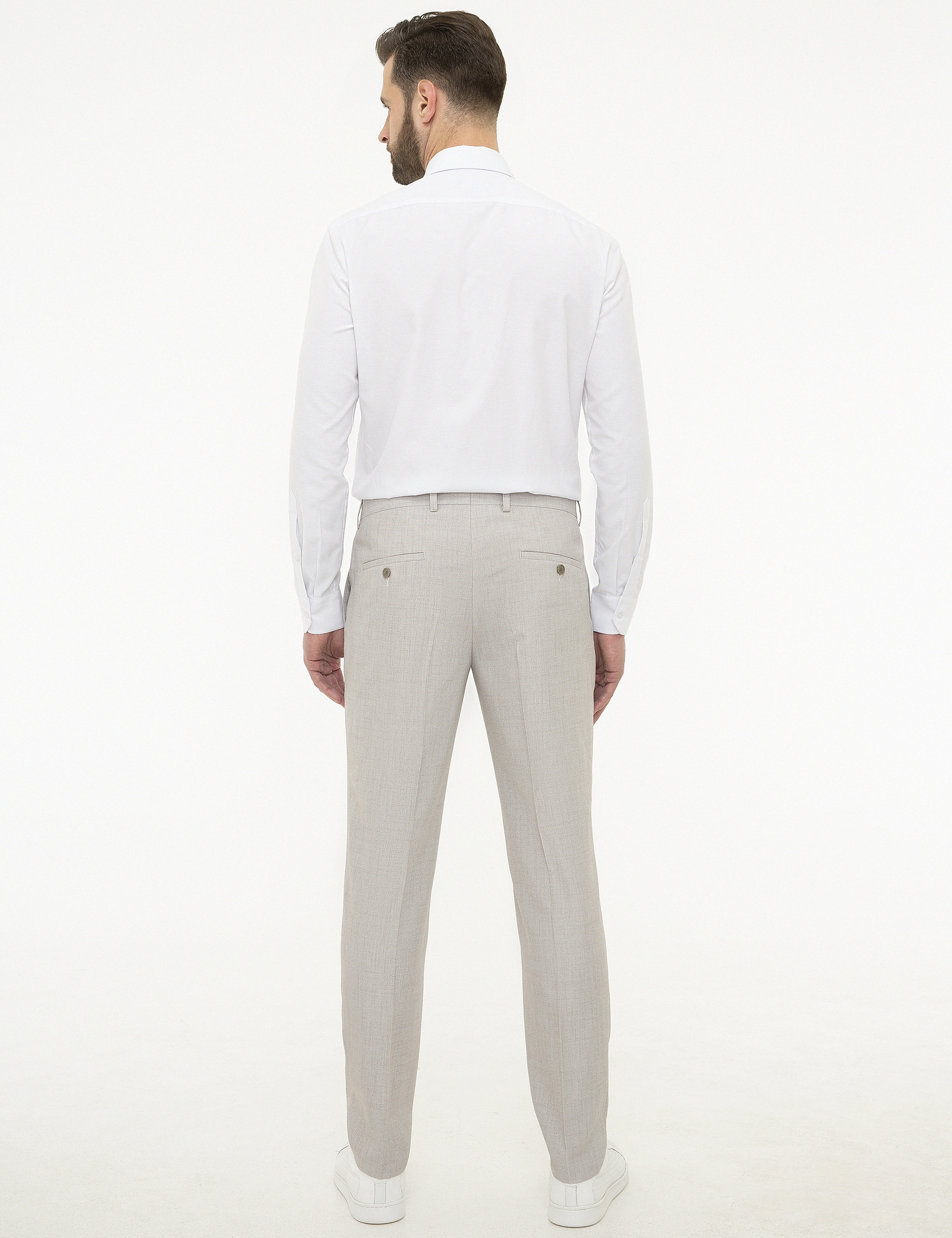 Gri Ekstra Slim Fit Pantolon