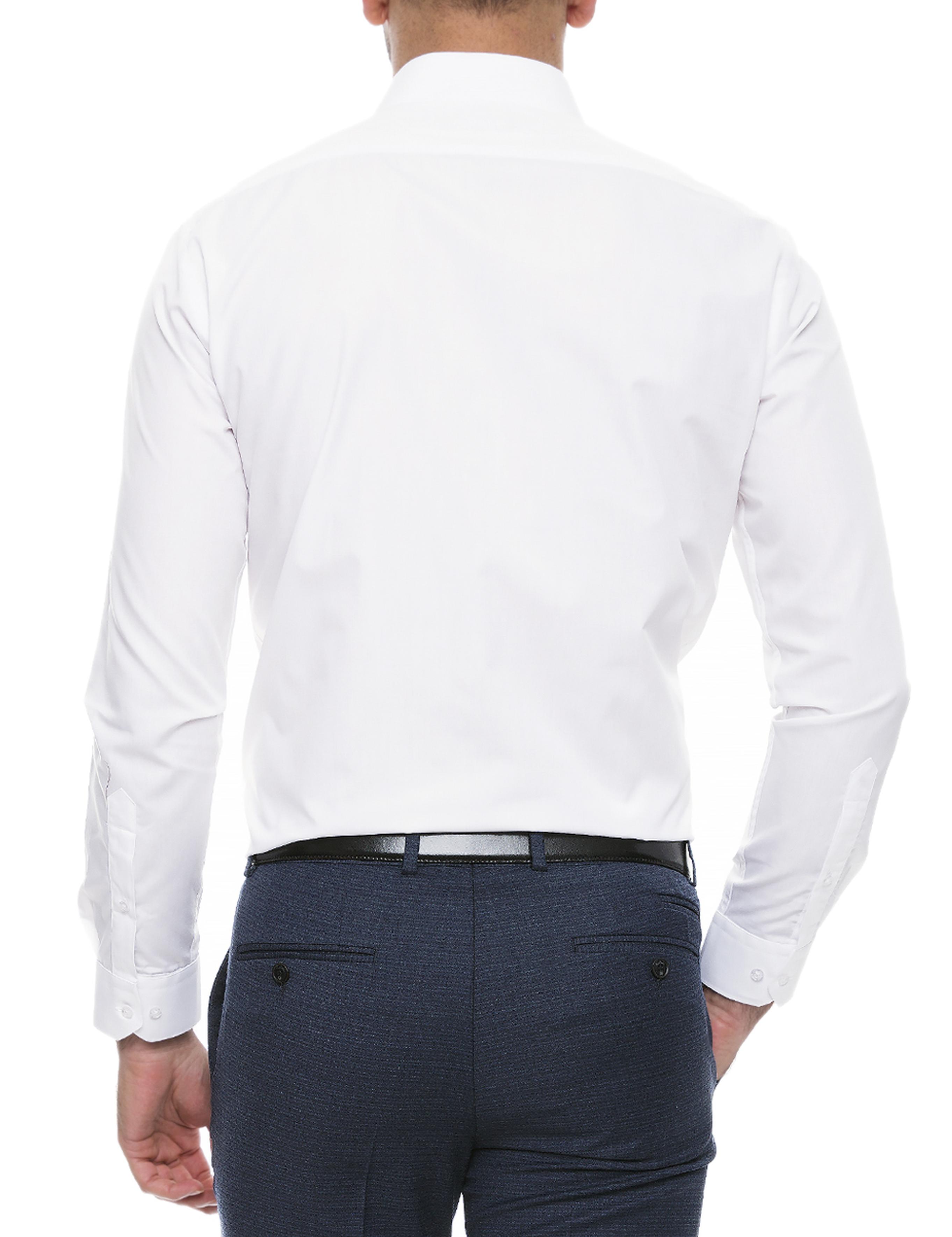 Beyaz Slim Fit Basic Gömlek