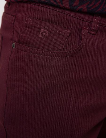 Bordo Slim Fit Kanvas Pantolon - 50168747009