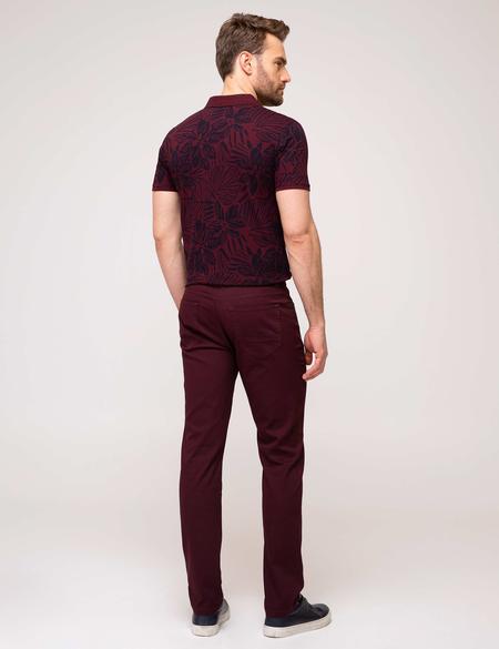 Bordo Slim Fit Kanvas Pantolon - 50168747009