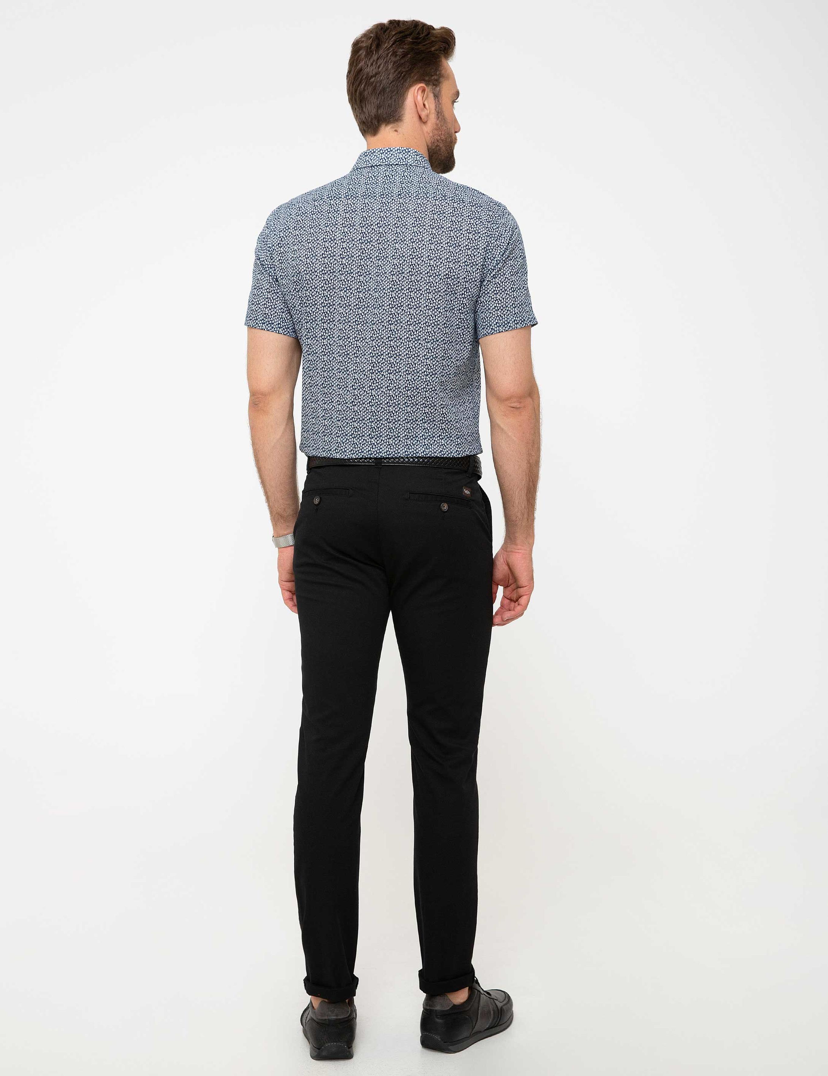 Siyah Slim Fit Chino Pantolon