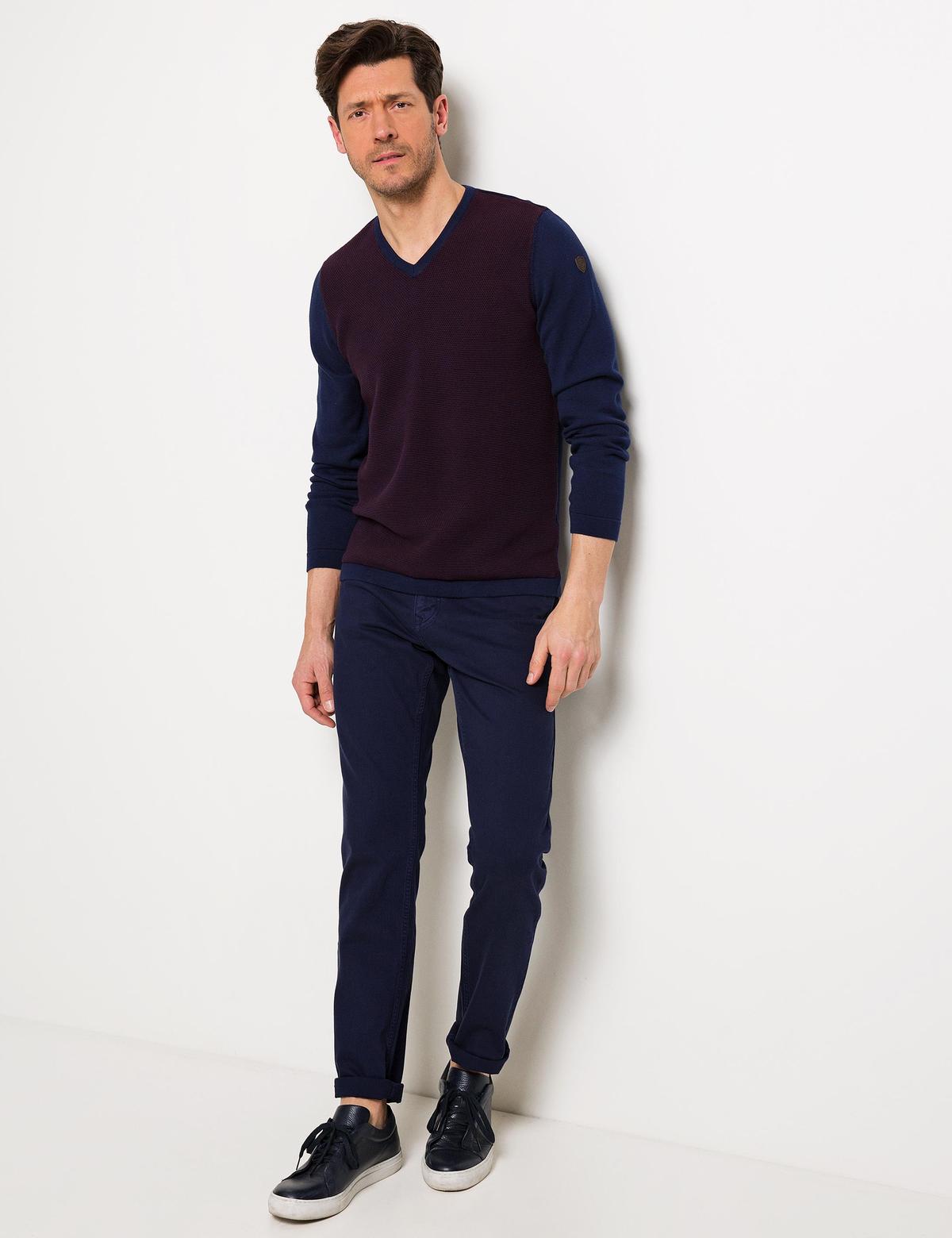 Lacivert Slim Fit Denim Pantolon