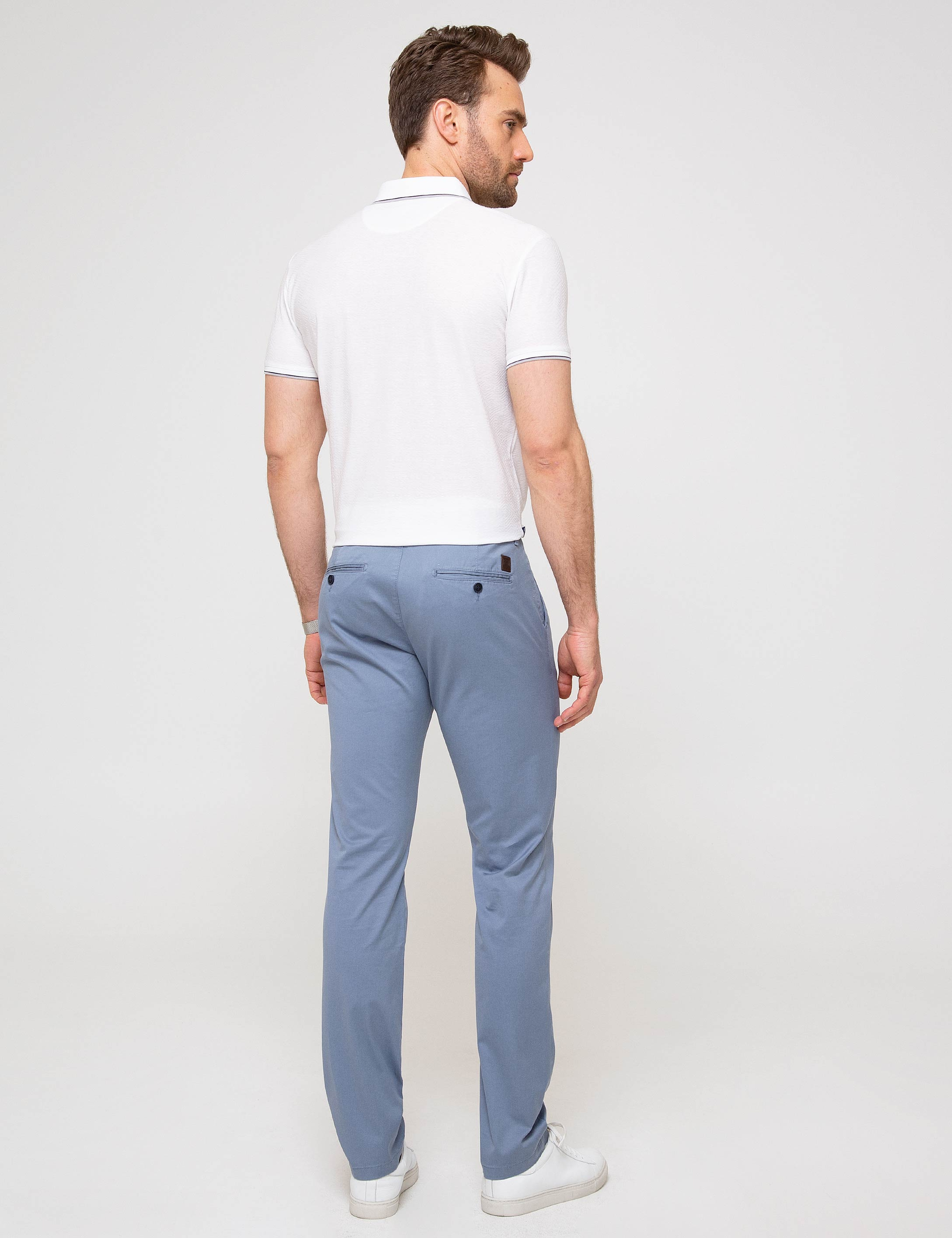 Koyu Mavi Slim Fit Kanvas Pantolon