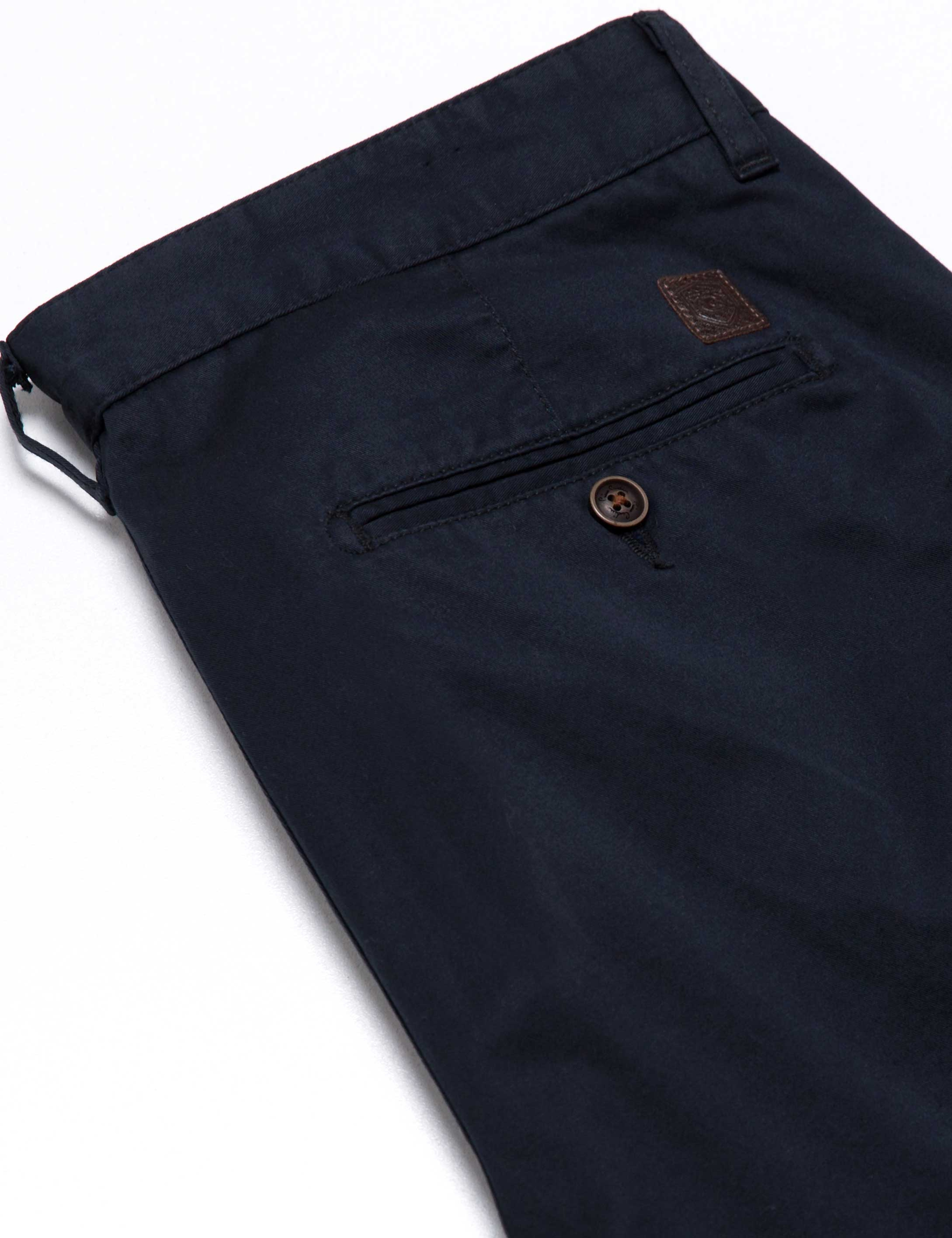 Lacivert Slim Fit Chino Pantolon - Image 2