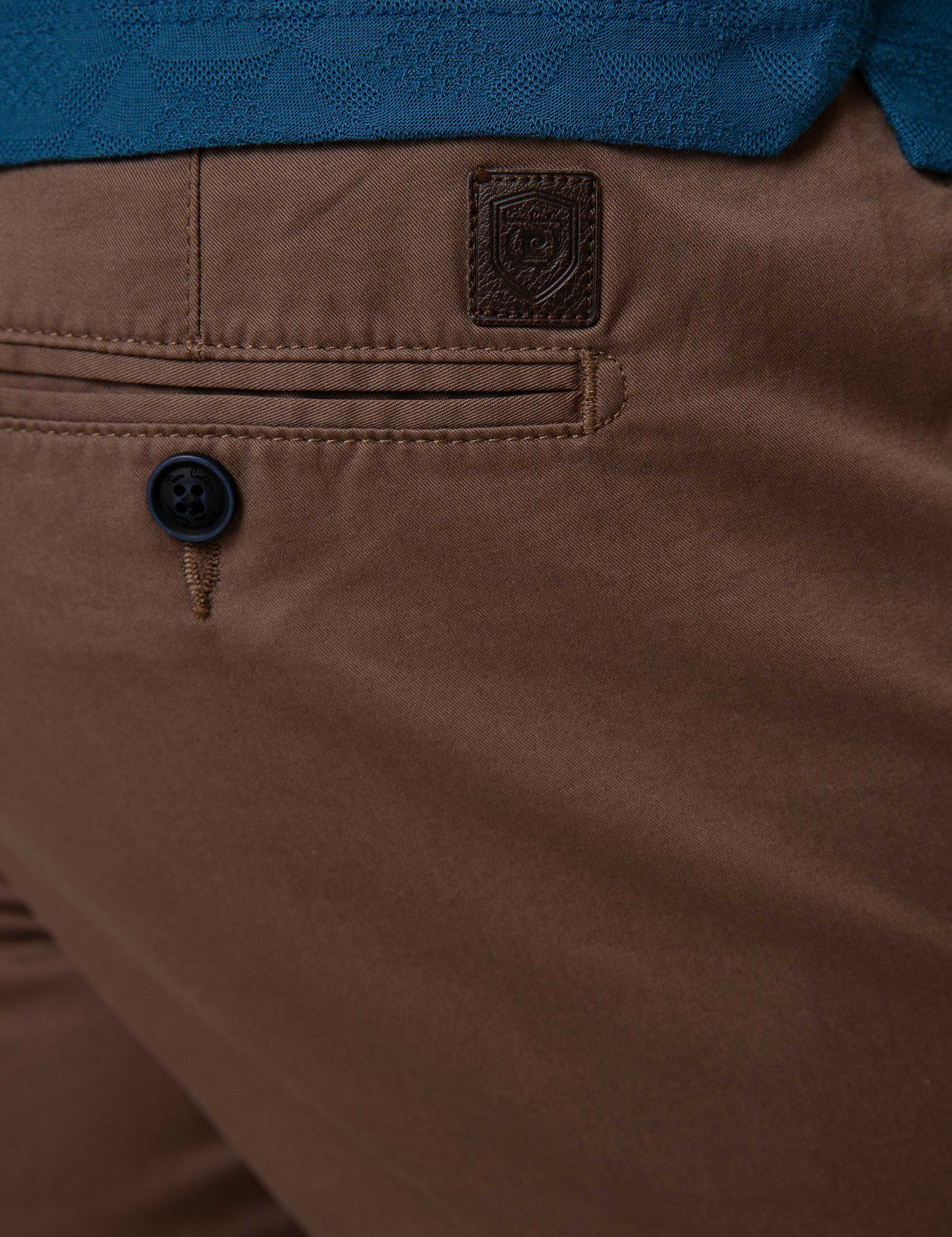 Açık Kahverengi Slim Fit Chino Pantolon - Image 4