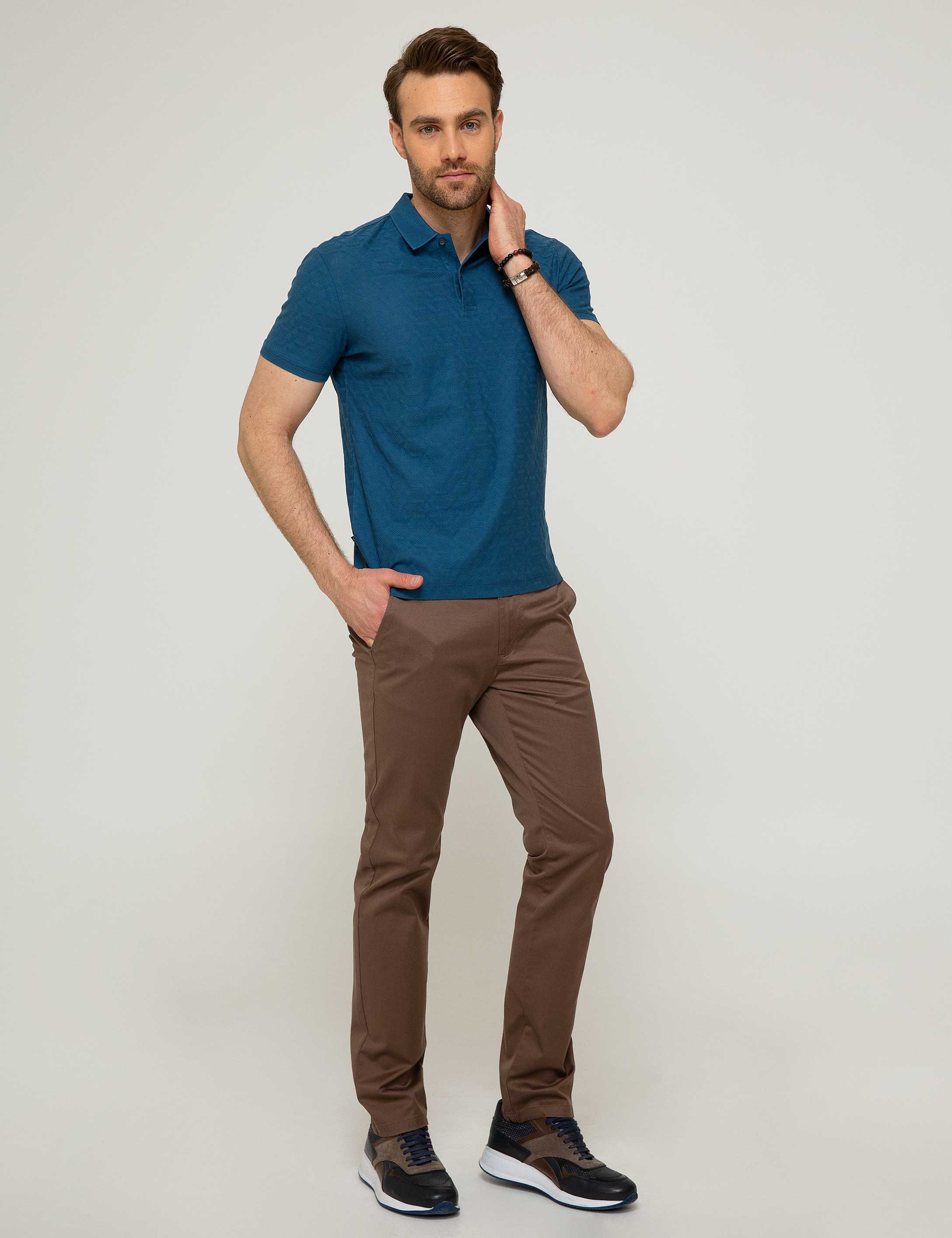 Açık Kahverengi Slim Fit Chino Pantolon - Image 2