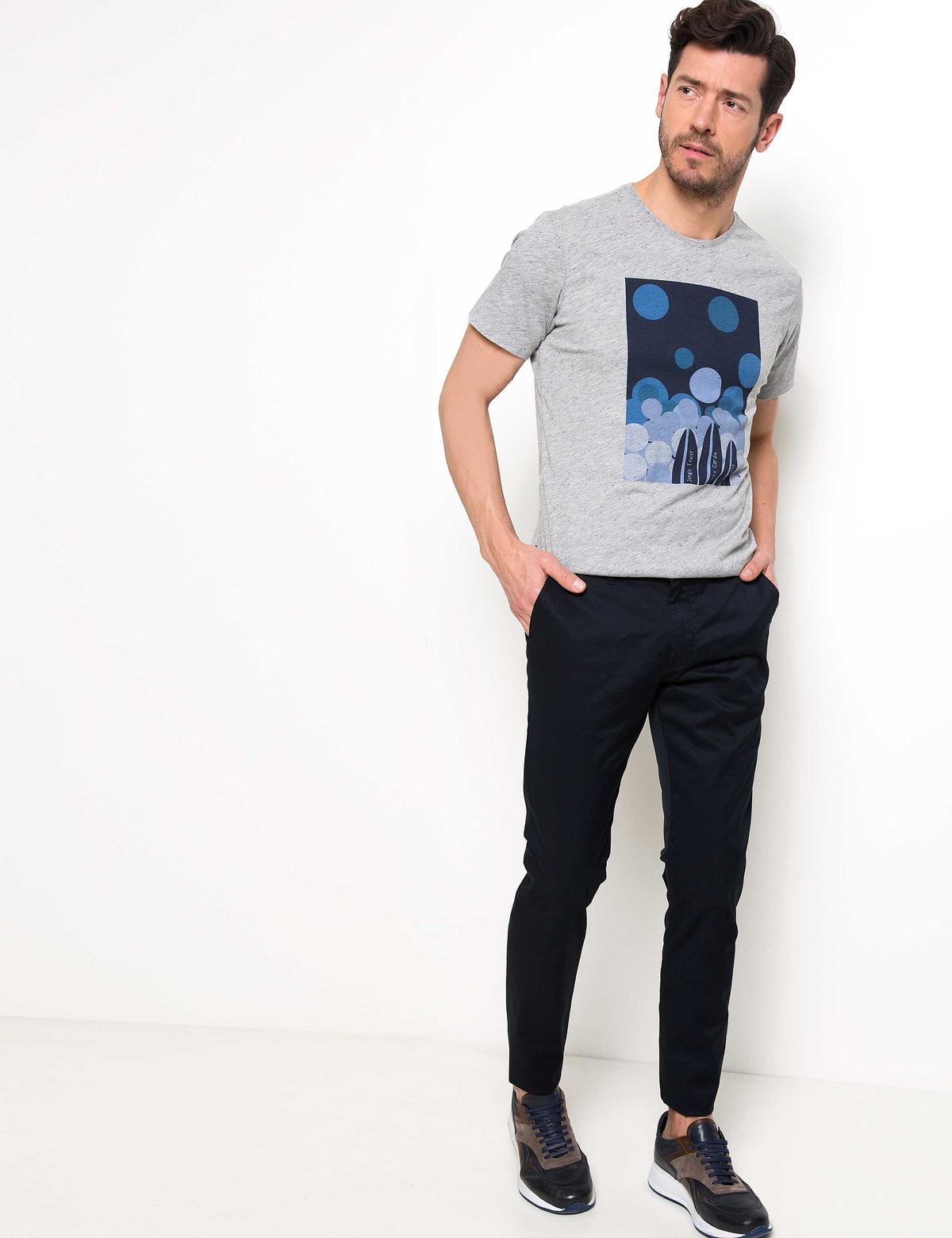 Lacivert Regular Fit Chino Pantolon