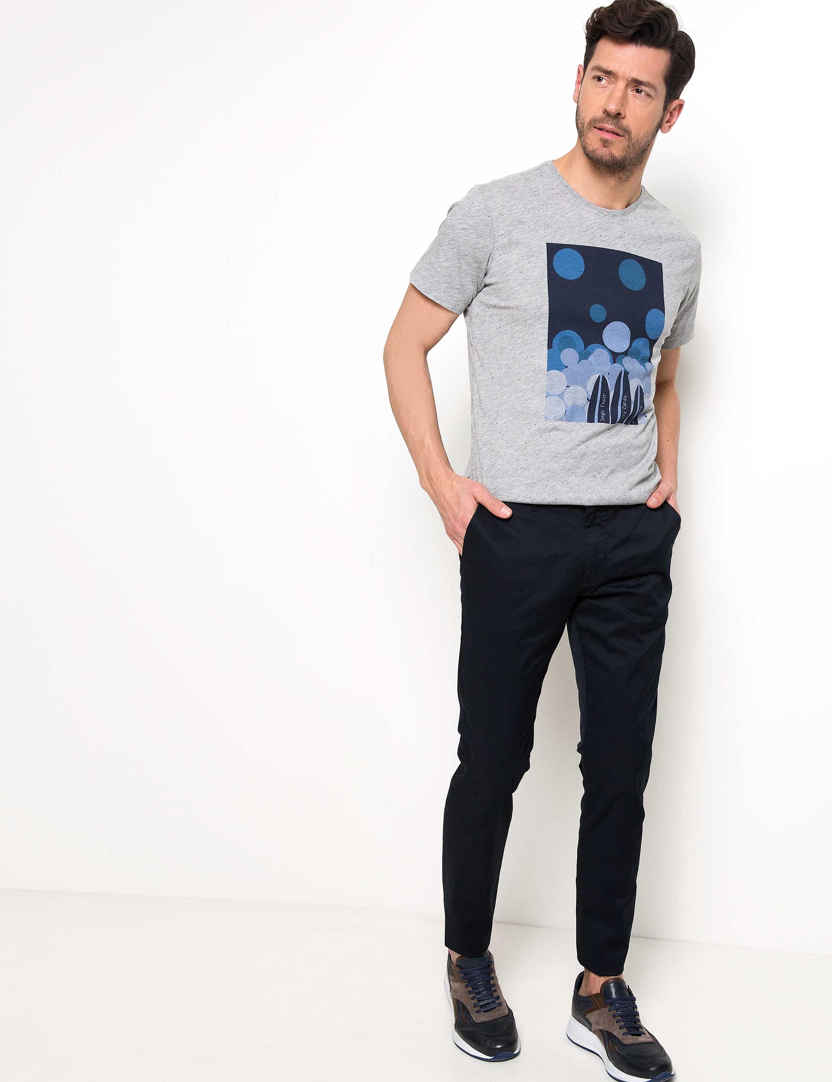 Lacivert Regular Fit Chino Pantolon