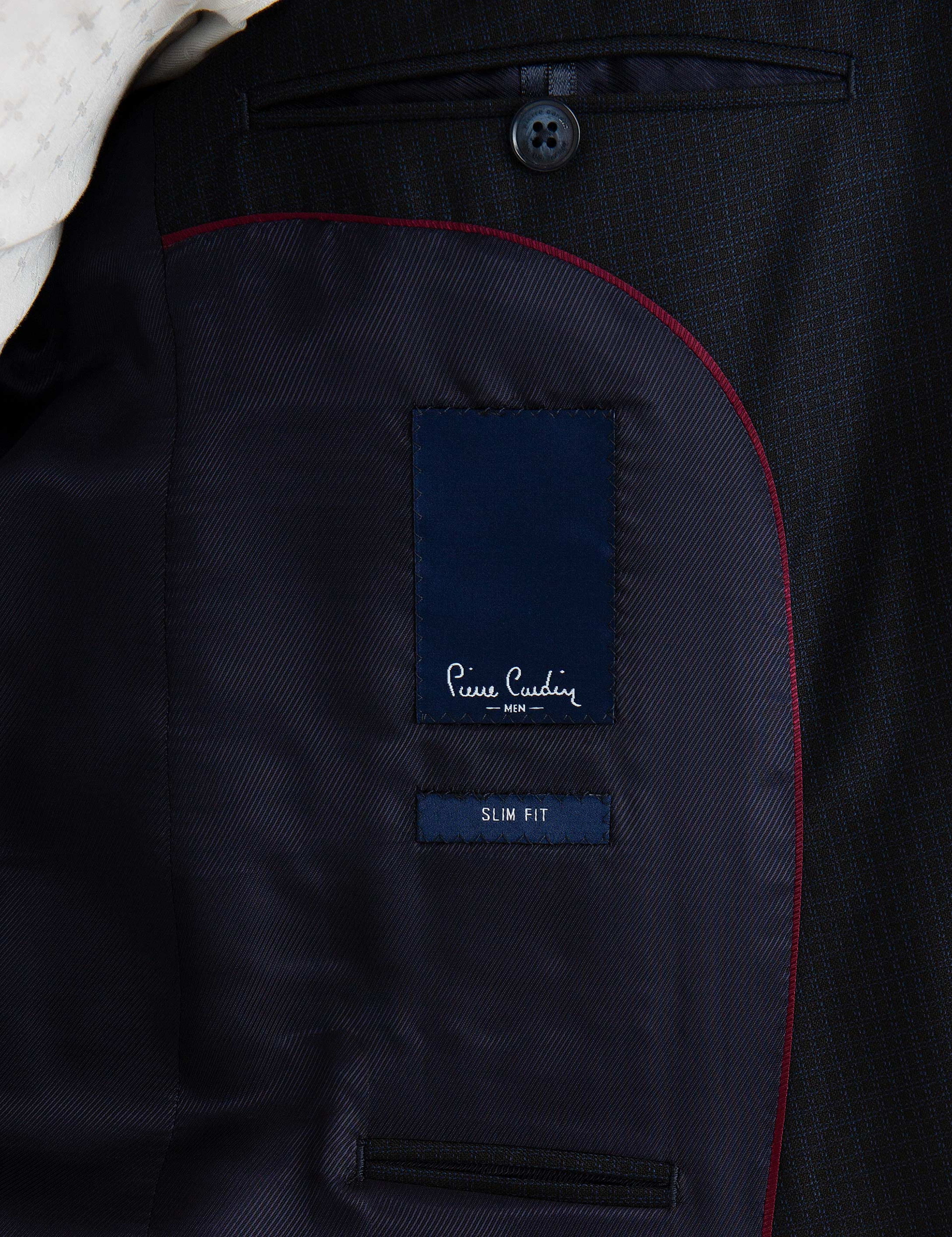 Lacivert Slim Fit Takım Elbise - Image 4