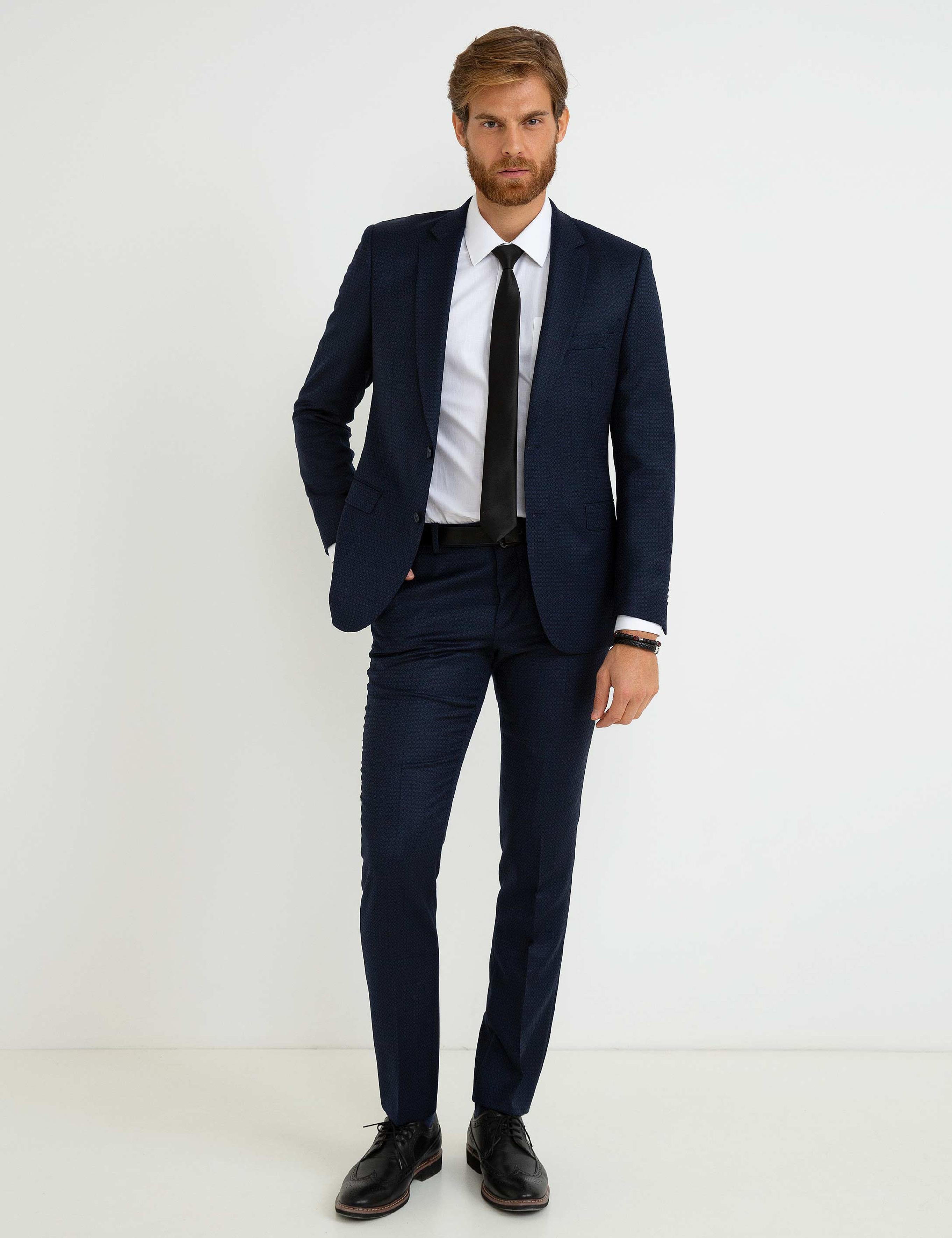 Lacivert Slim Fit Takım Elbise