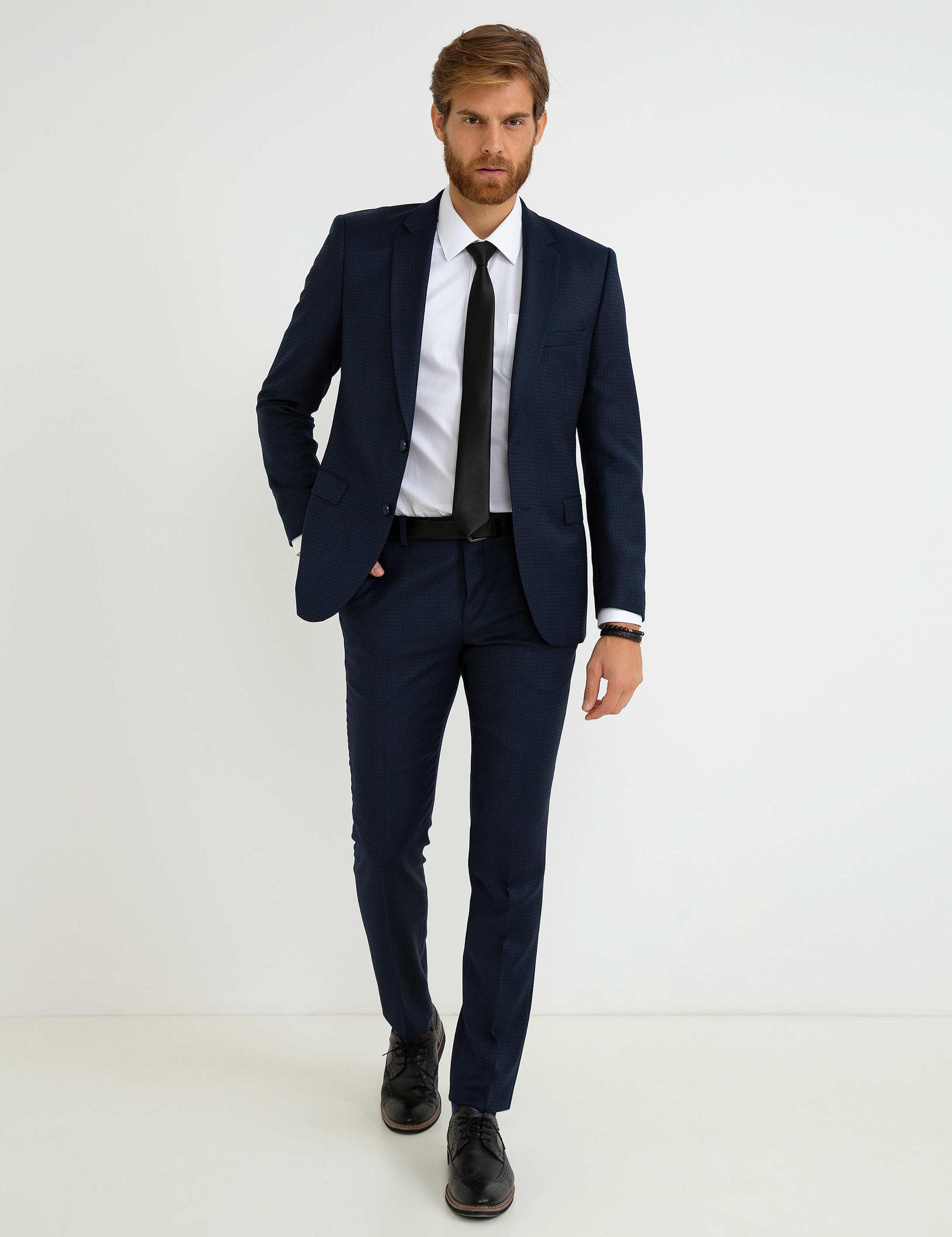 Lacivert Slim Fit Takım Elbise