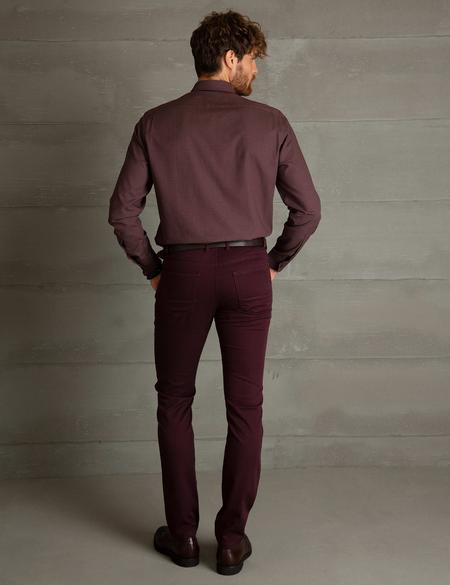 Bordo Slim Fit Kanvas Pantolon - 50194210011
