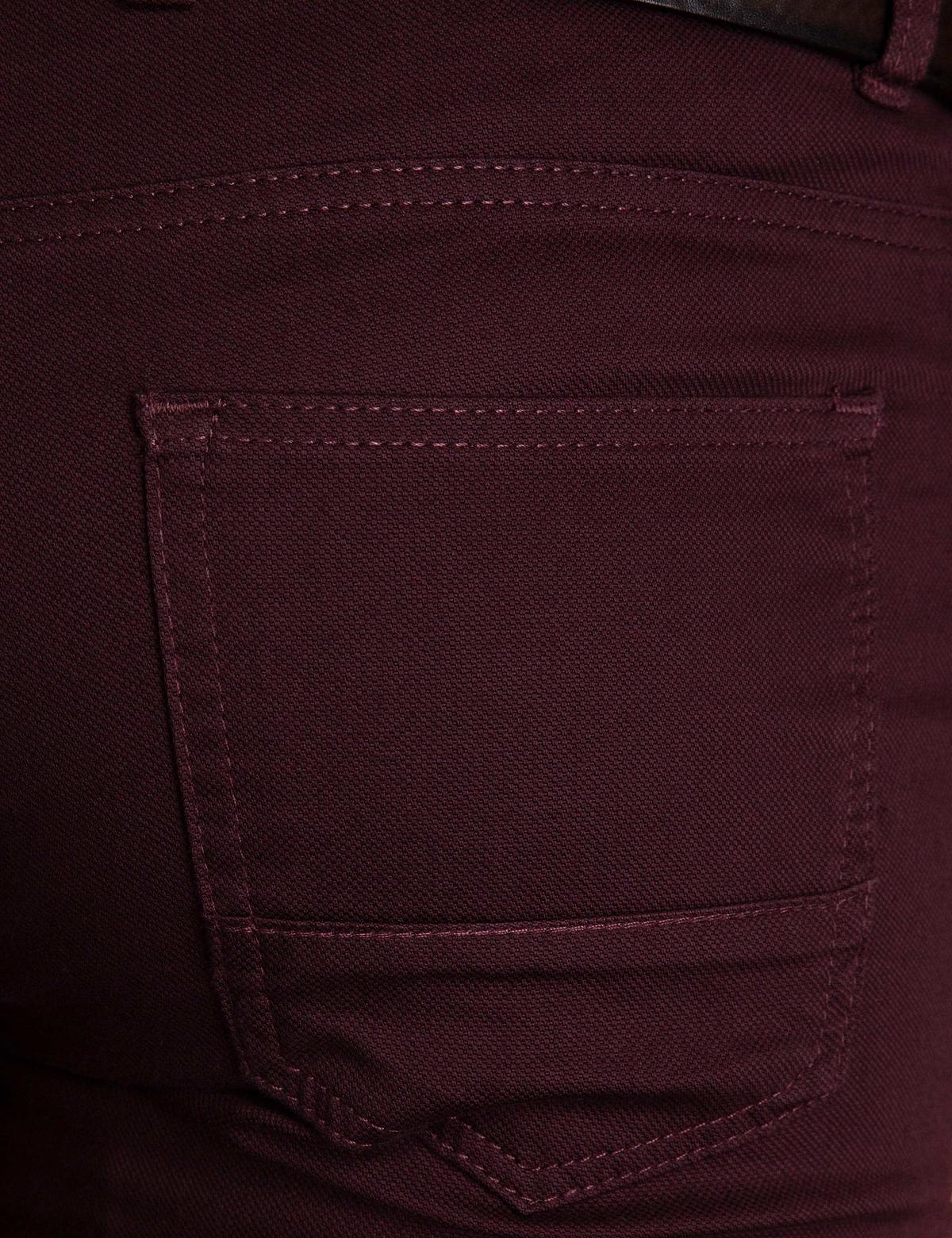 Bordo Slim Fit Kanvas Pantolon - 50194210011