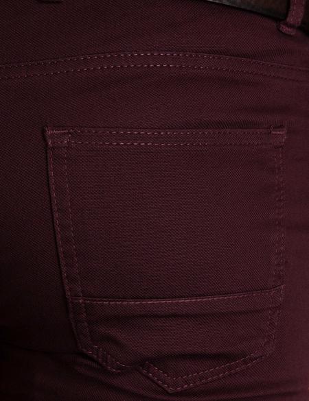 Bordo Slim Fit Kanvas Pantolon - 50194210011